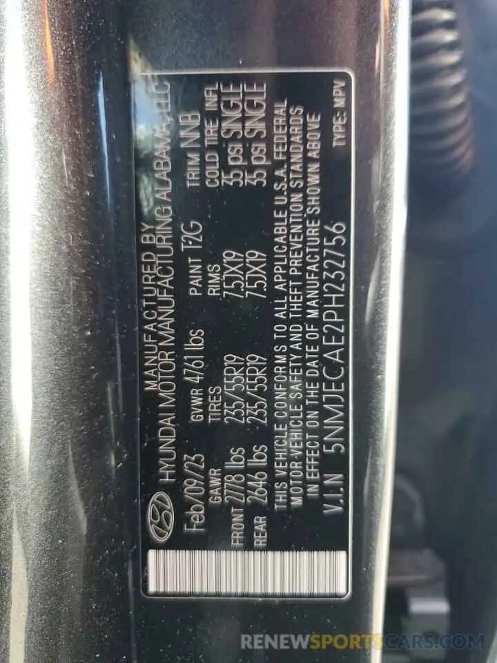 15 Photograph of a damaged car 5NMJECAE2PH232756 HYUNDAI TUCSON 2023