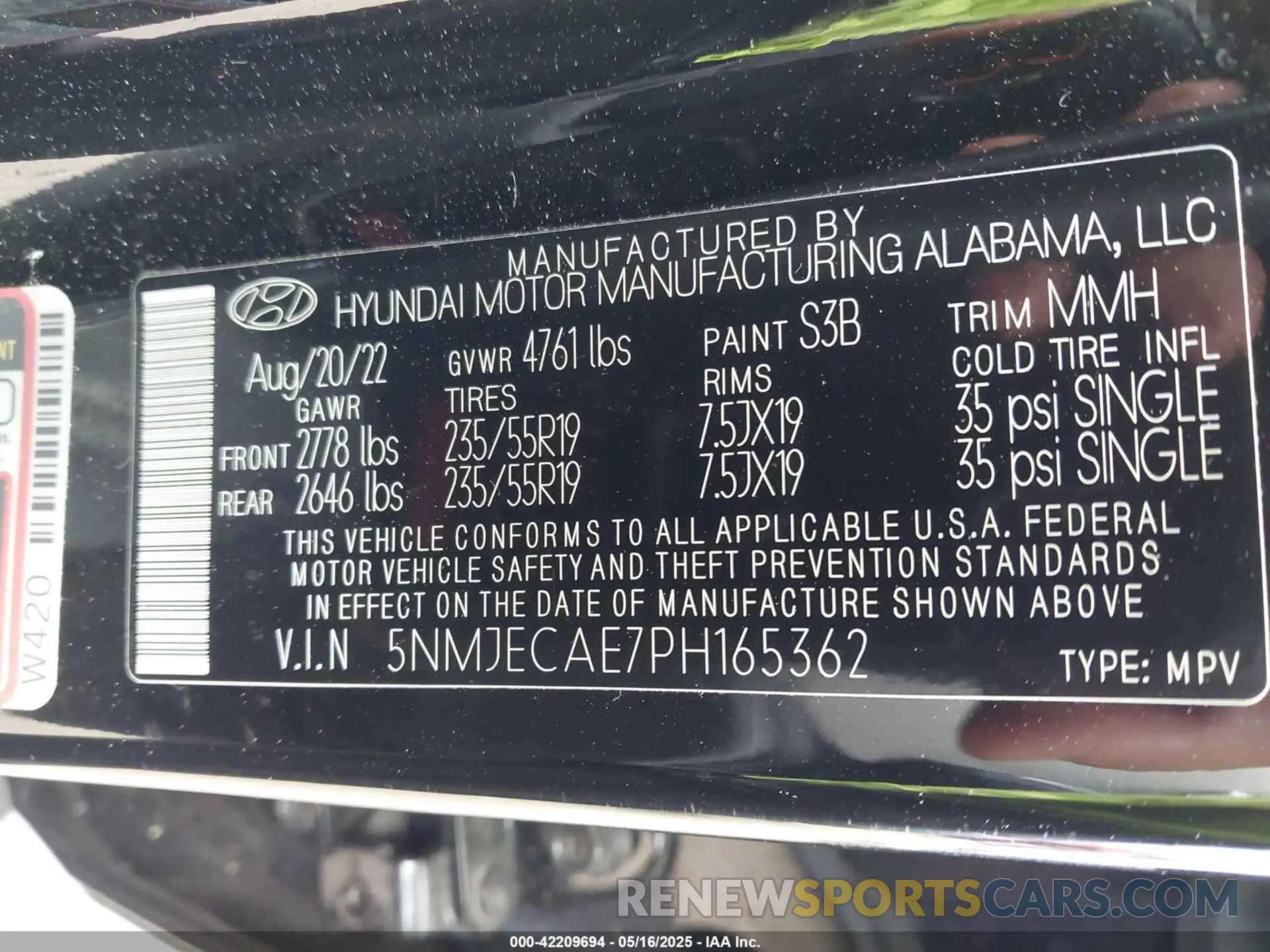 9 Photograph of a damaged car 5NMJECAE7PH165362 HYUNDAI TUCSON 2023