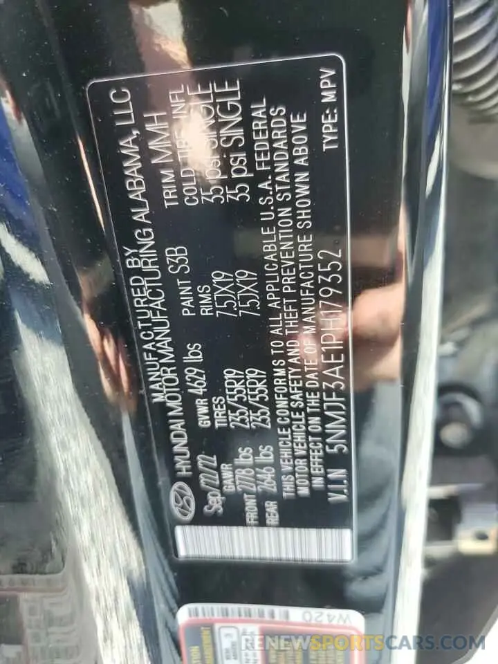 13 Photograph of a damaged car 5NMJF3AE1PH179352 HYUNDAI TUCSON 2023