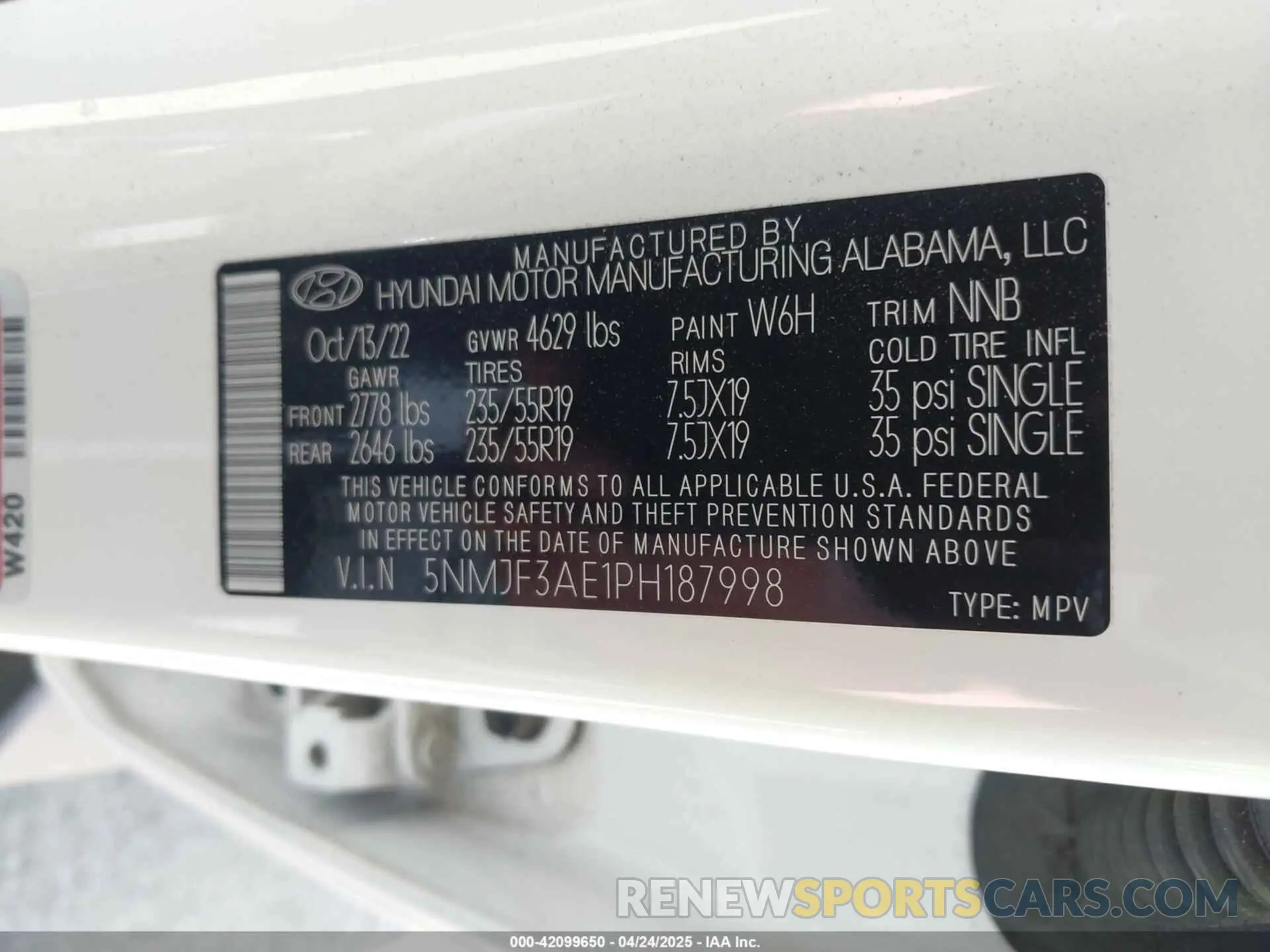 9 Photograph of a damaged car 5NMJF3AE1PH187998 HYUNDAI TUCSON 2023