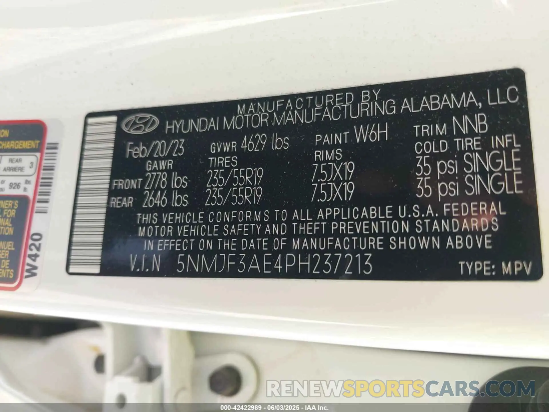 9 Photograph of a damaged car 5NMJF3AE4PH237213 HYUNDAI TUCSON 2023