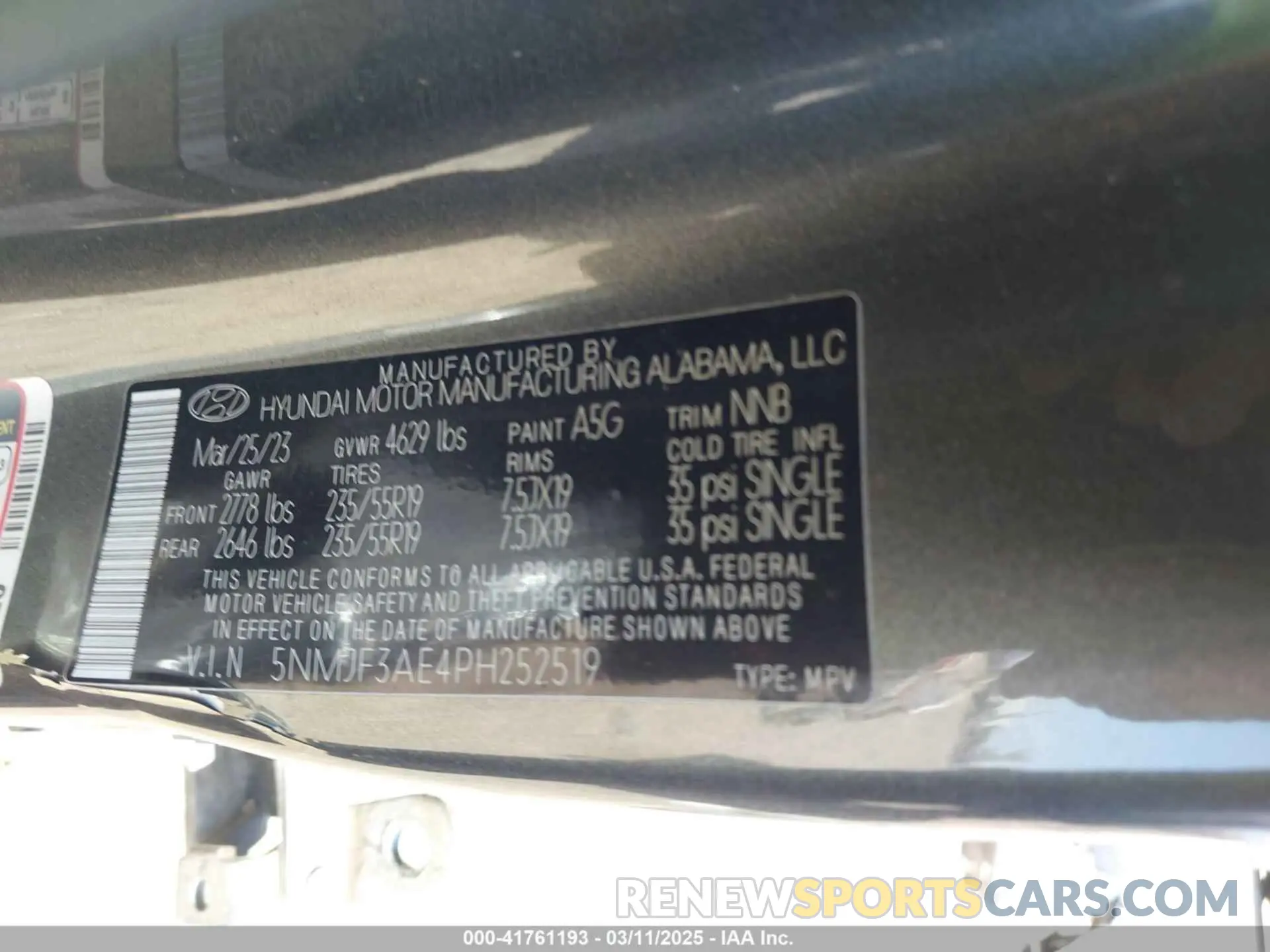 9 Photograph of a damaged car 5NMJF3AE4PH252519 HYUNDAI TUCSON 2023