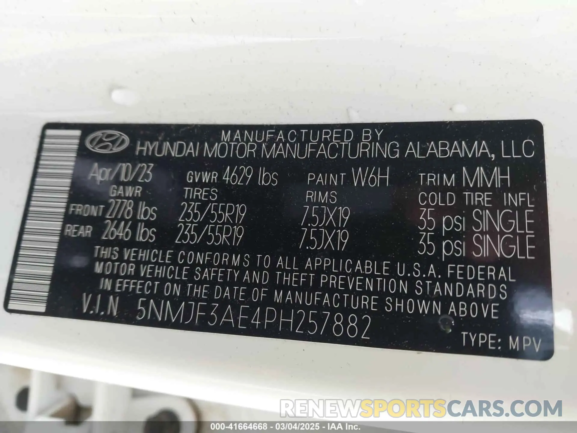9 Photograph of a damaged car 5NMJF3AE4PH257882 HYUNDAI TUCSON 2023