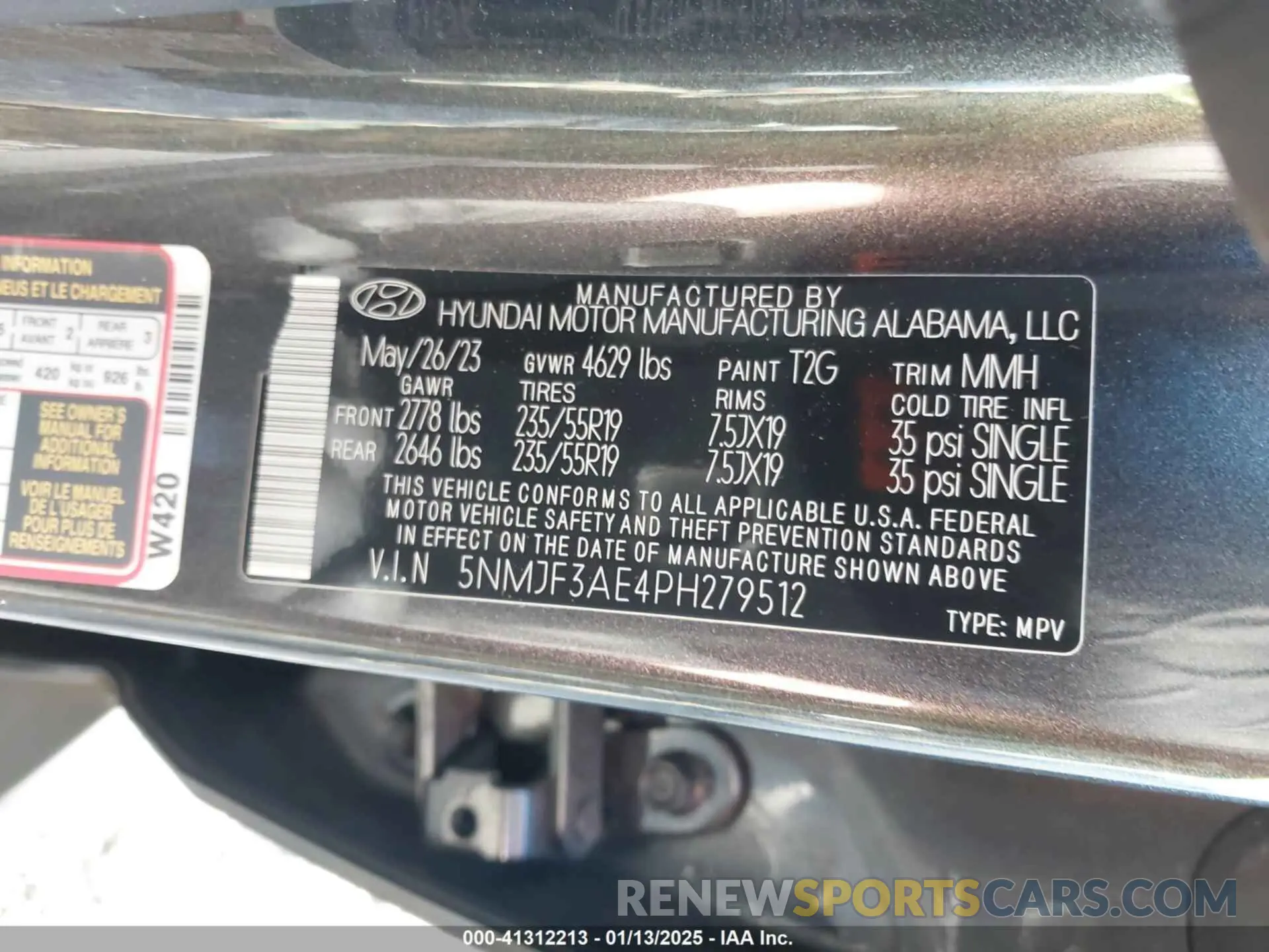 9 Photograph of a damaged car 5NMJF3AE4PH279512 HYUNDAI TUCSON 2023