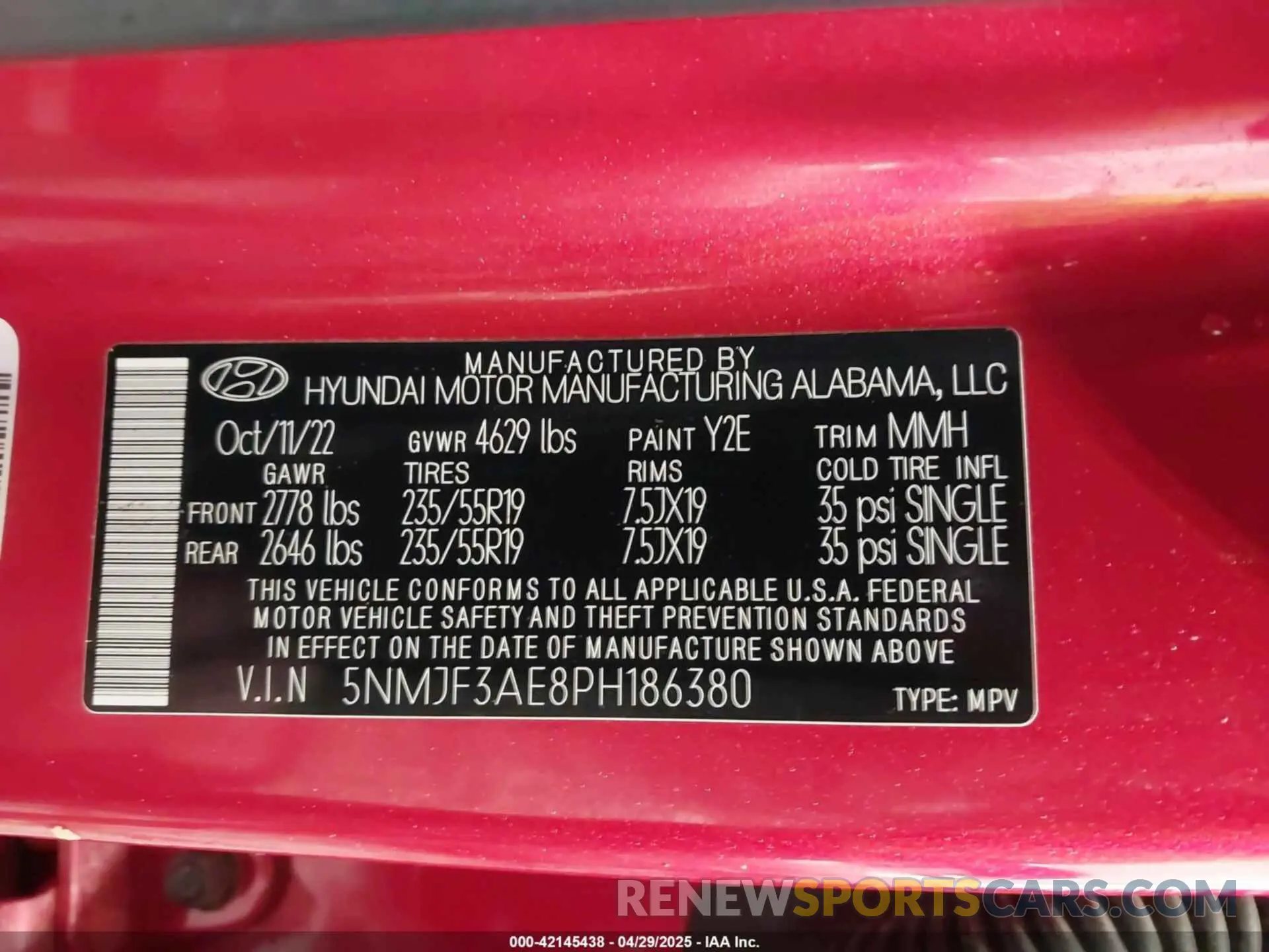 9 Photograph of a damaged car 5NMJF3AE8PH186380 HYUNDAI TUCSON 2023