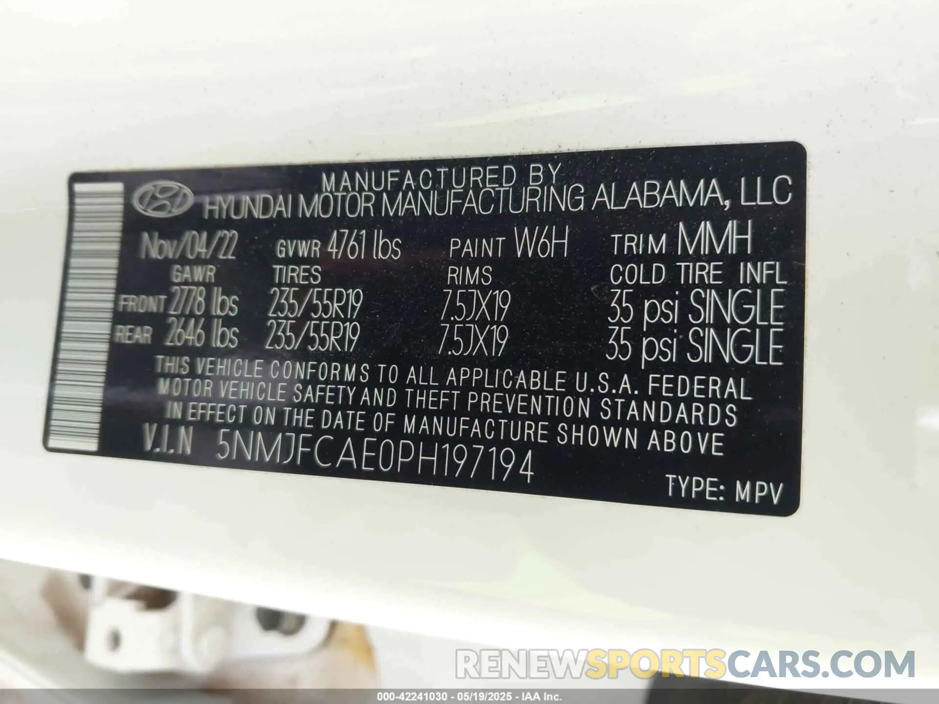 9 Photograph of a damaged car 5NMJFCAE0PH197194 HYUNDAI TUCSON 2023