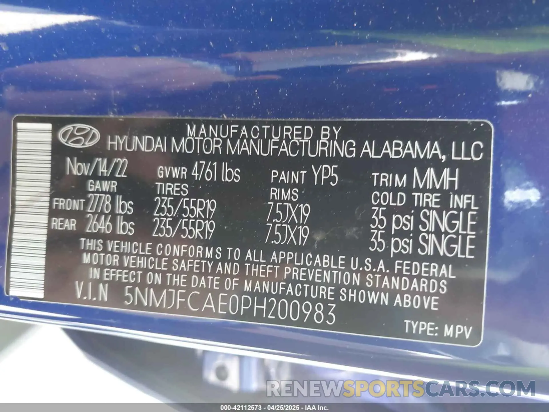 9 Photograph of a damaged car 5NMJFCAE0PH200983 HYUNDAI TUCSON 2023