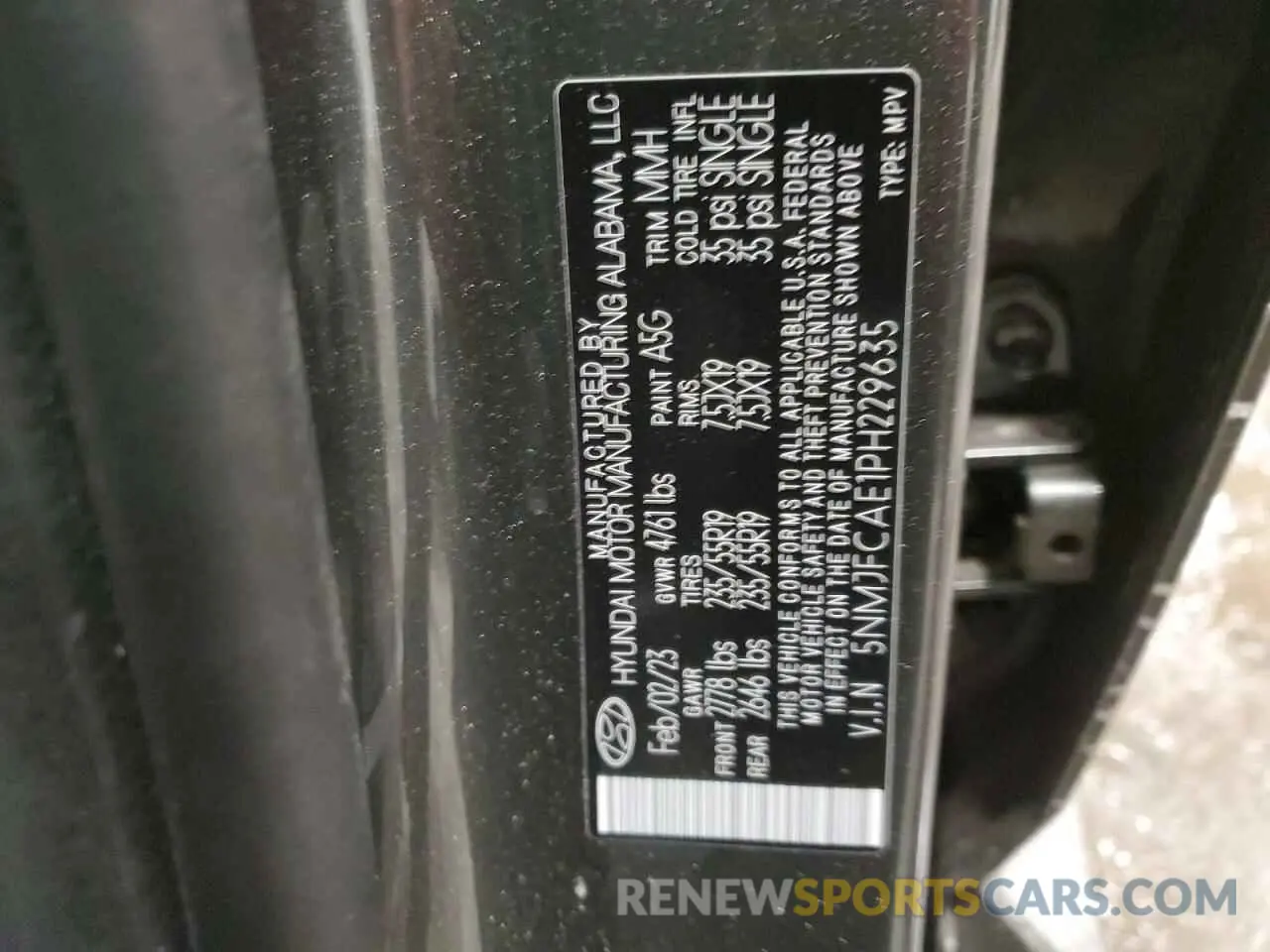 15 Photograph of a damaged car 5NMJFCAE1PH229635 HYUNDAI TUCSON 2023