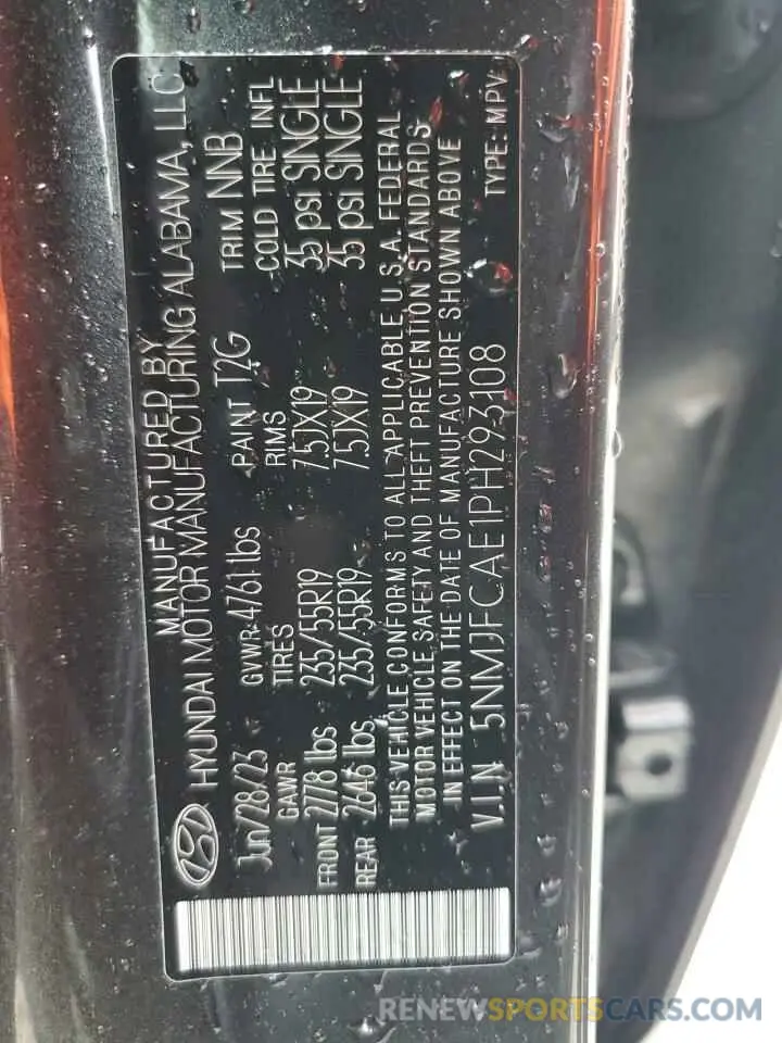 13 Photograph of a damaged car 5NMJFCAE1PH293108 HYUNDAI TUCSON 2023