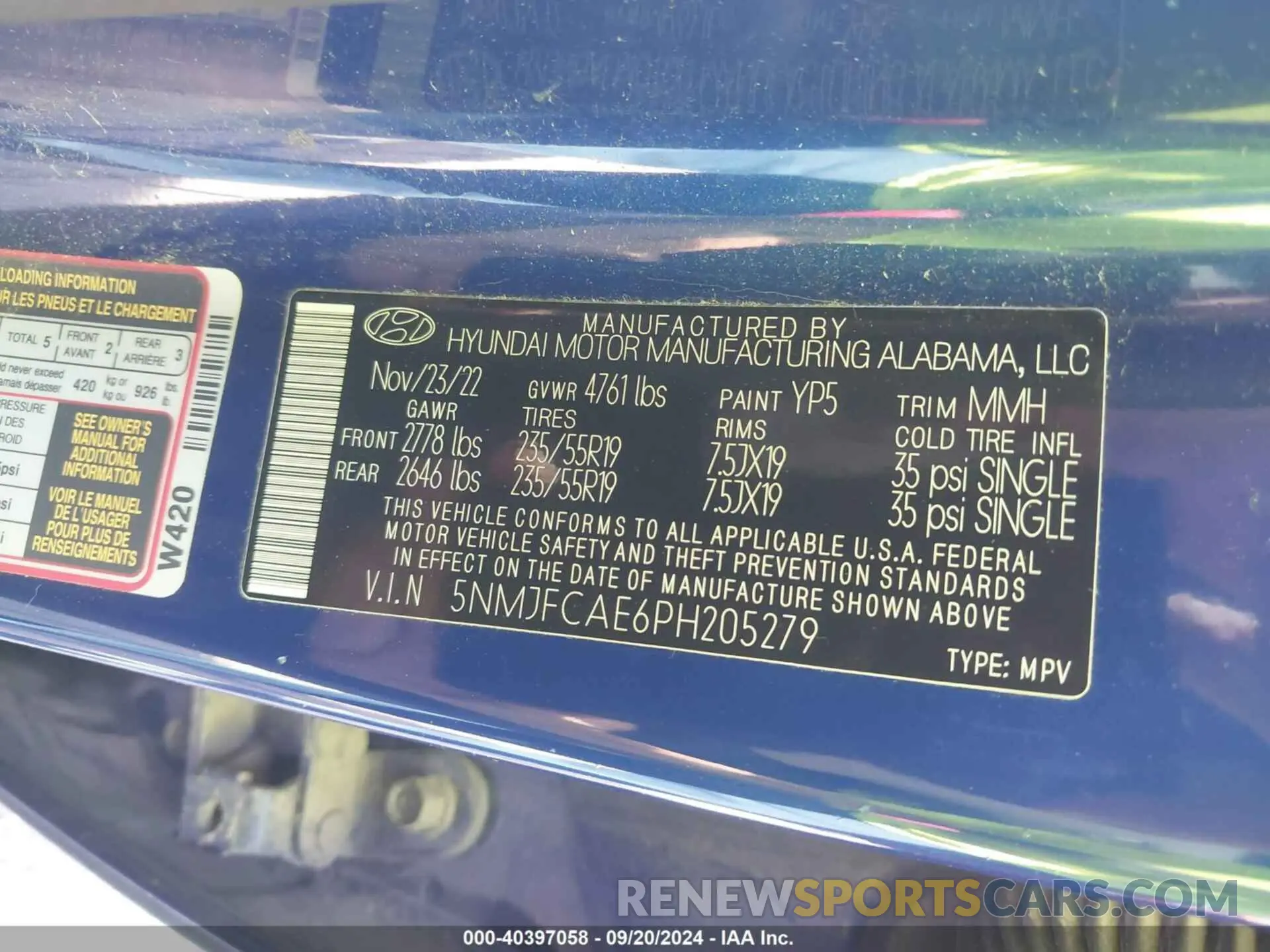 9 Photograph of a damaged car 5NMJFCAE6PH205279 HYUNDAI TUCSON 2023
