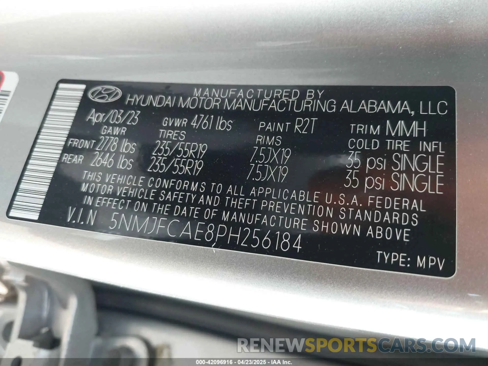 9 Photograph of a damaged car 5NMJFCAE8PH256184 HYUNDAI TUCSON 2023