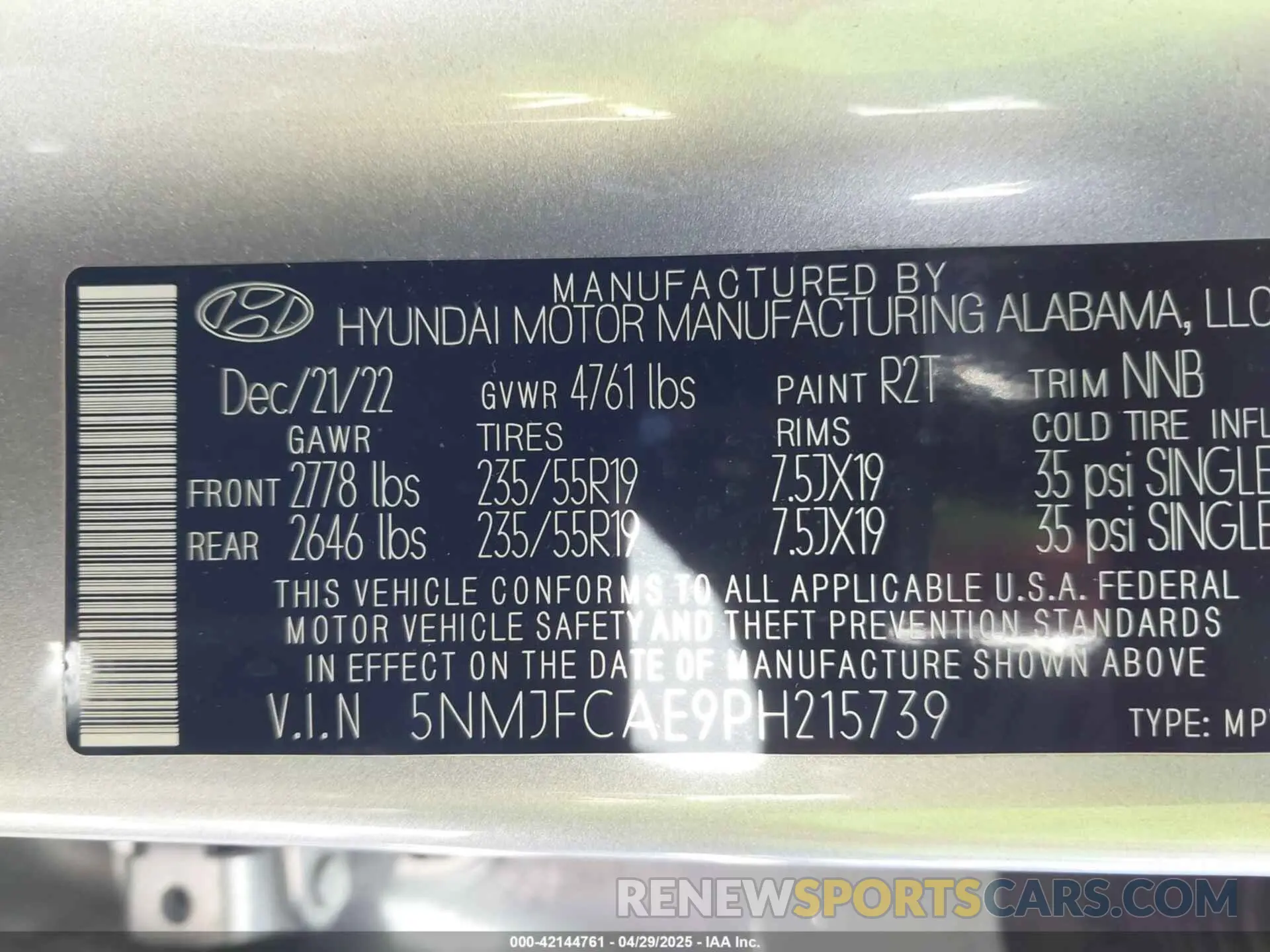 9 Photograph of a damaged car 5NMJFCAE9PH215739 HYUNDAI TUCSON 2023