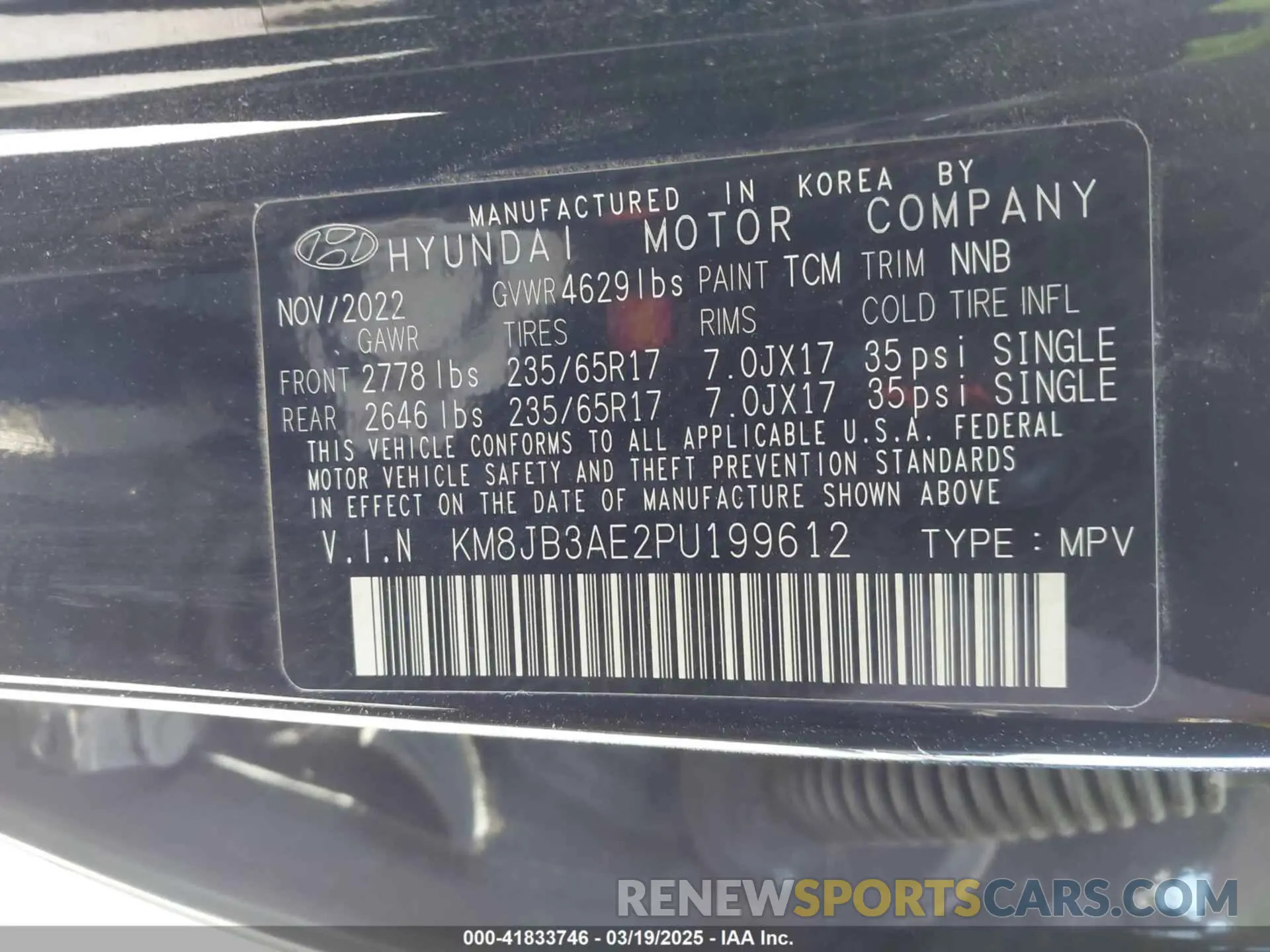 9 Photograph of a damaged car KM8JB3AE2PU199612 HYUNDAI TUCSON 2023