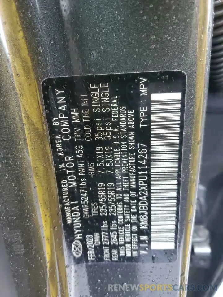 12 Photograph of a damaged car KM8JBDA2XPU114267 HYUNDAI TUCSON 2023