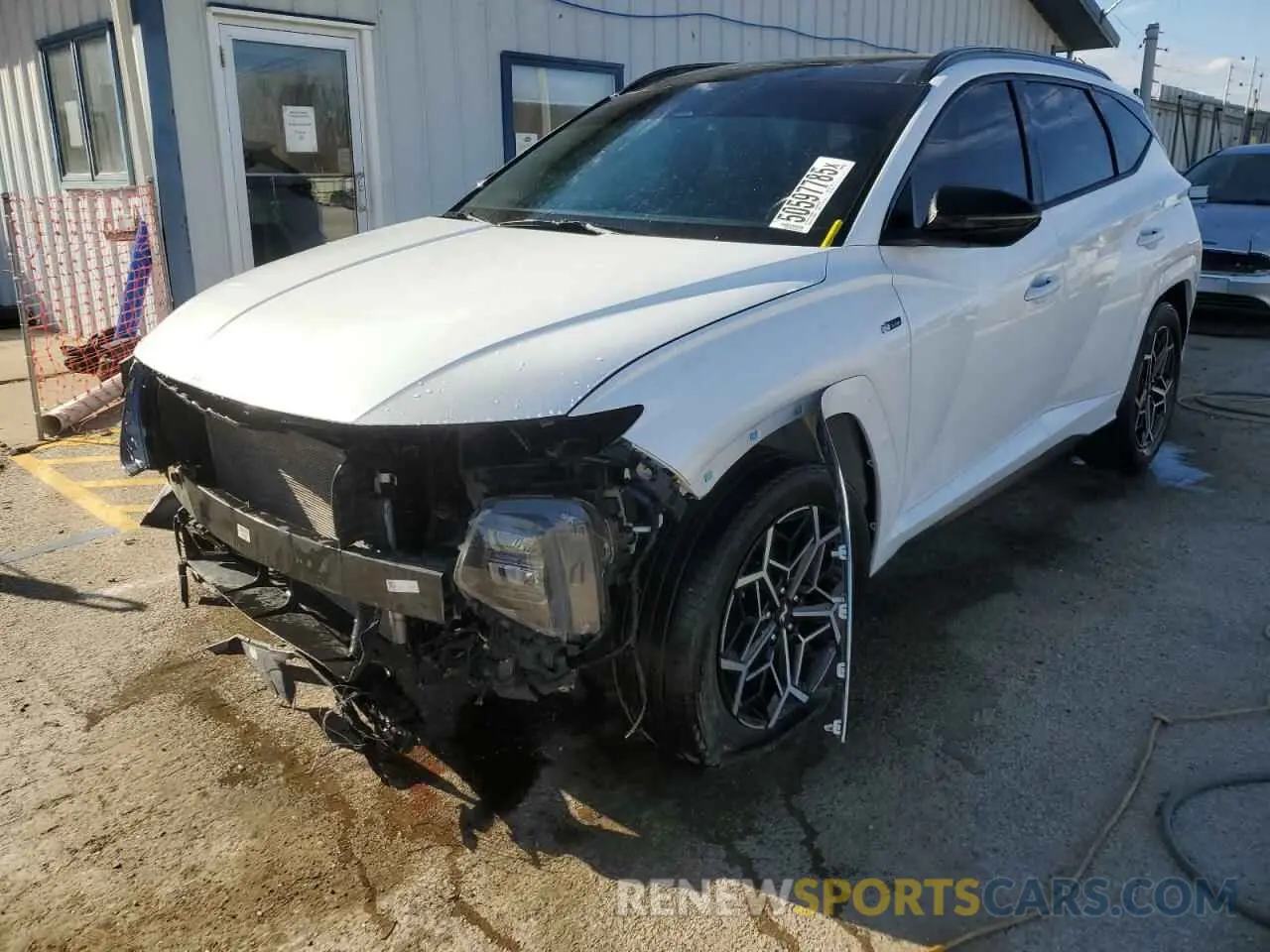 1 Photograph of a damaged car KM8JFCAE8PU177540 HYUNDAI TUCSON 2023