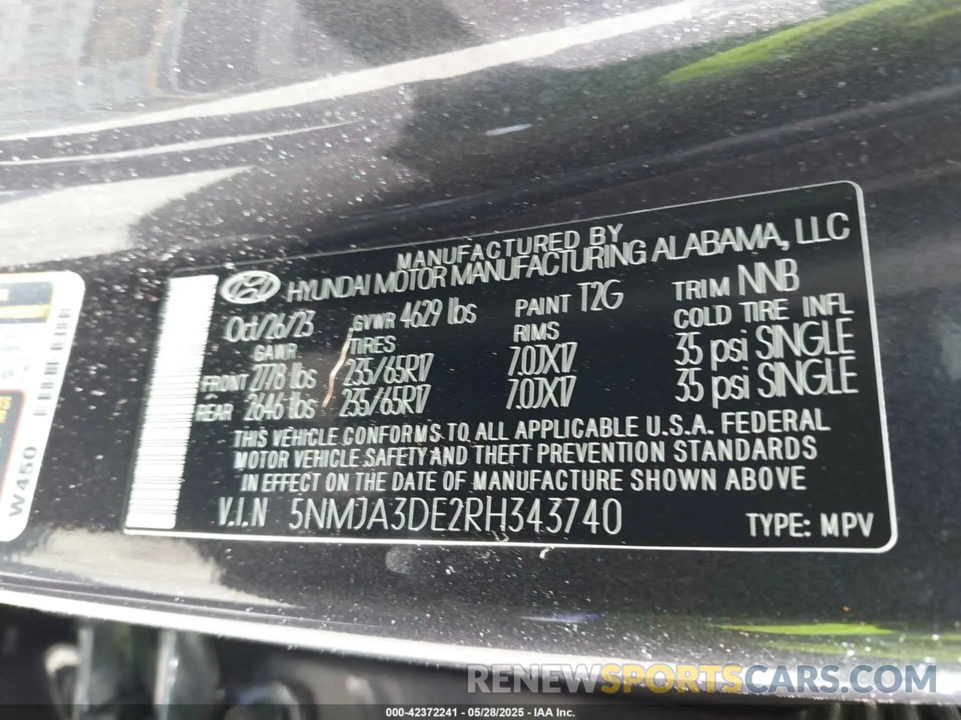 9 Photograph of a damaged car 5NMJA3DE2RH343740 HYUNDAI TUCSON 2024