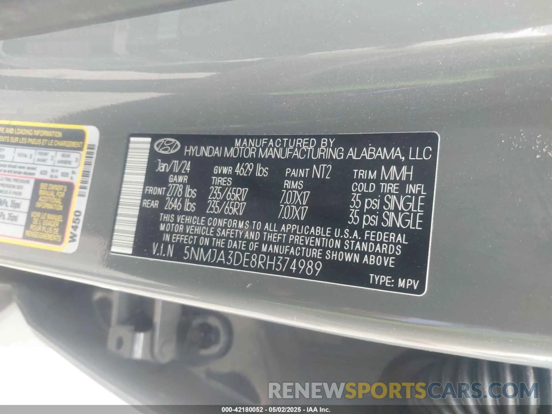 9 Photograph of a damaged car 5NMJA3DE8RH374989 HYUNDAI TUCSON 2024