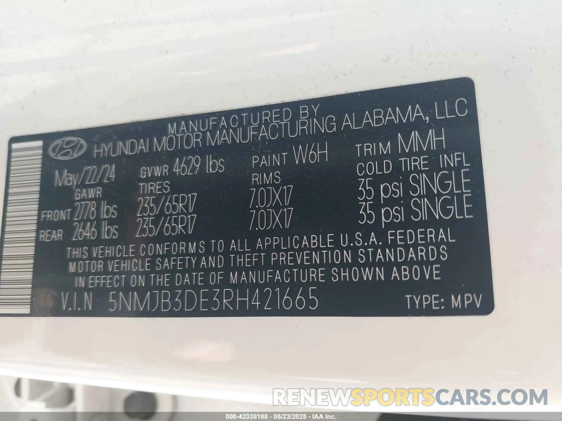 9 Photograph of a damaged car 5NMJB3DE3RH421665 HYUNDAI TUCSON 2024