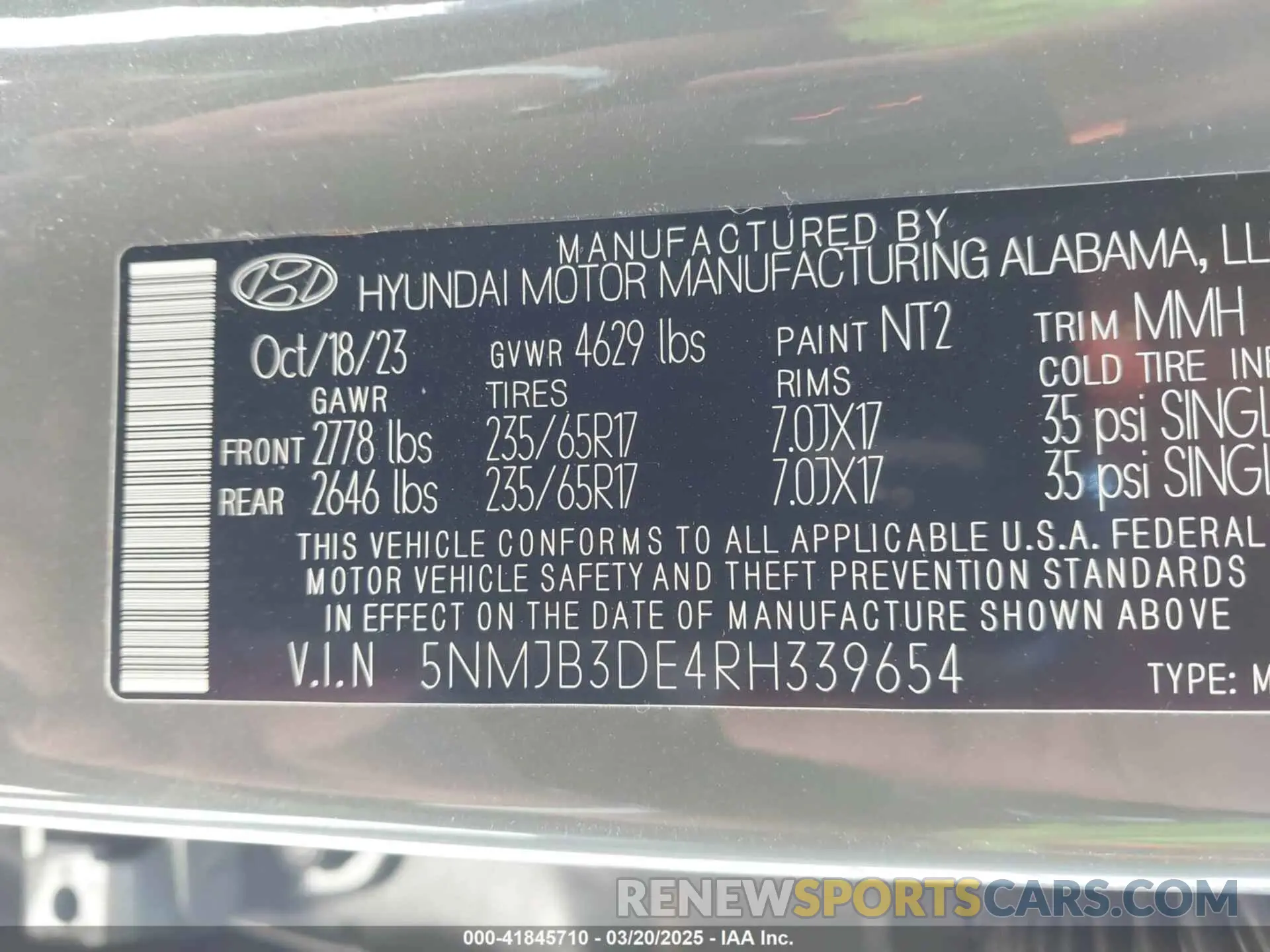 9 Photograph of a damaged car 5NMJB3DE4RH339654 HYUNDAI TUCSON 2024