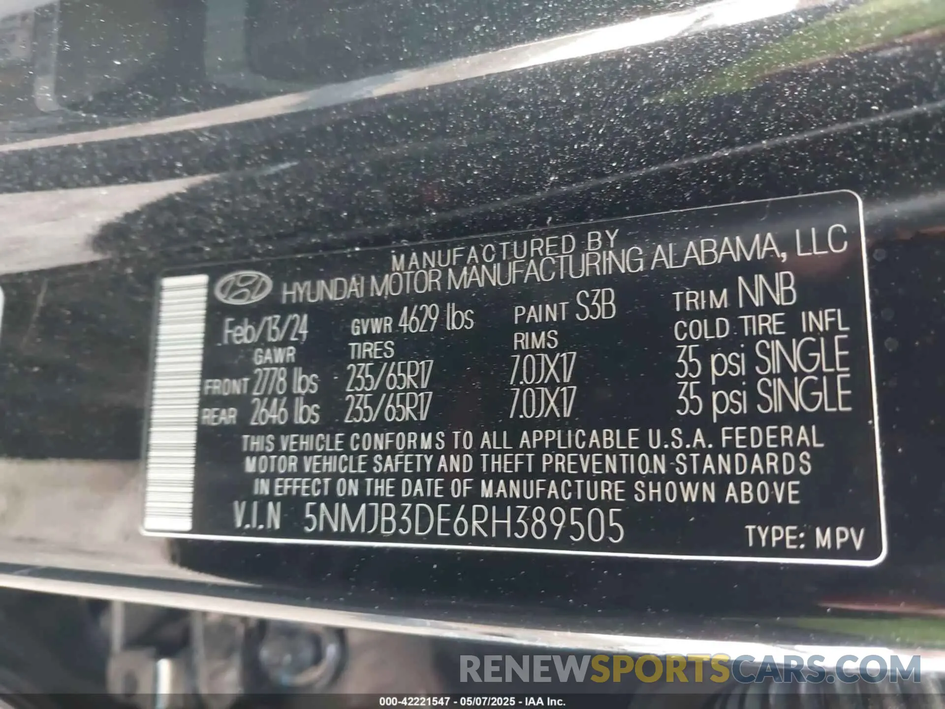 9 Photograph of a damaged car 5NMJB3DE6RH389505 HYUNDAI TUCSON 2024