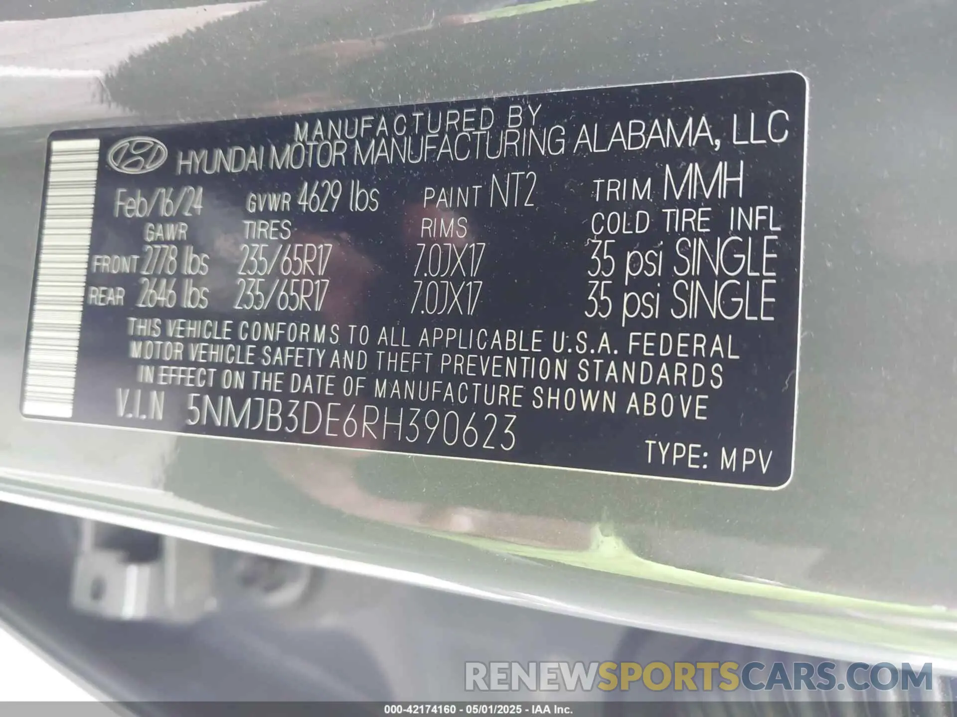 9 Photograph of a damaged car 5NMJB3DE6RH390623 HYUNDAI TUCSON 2024