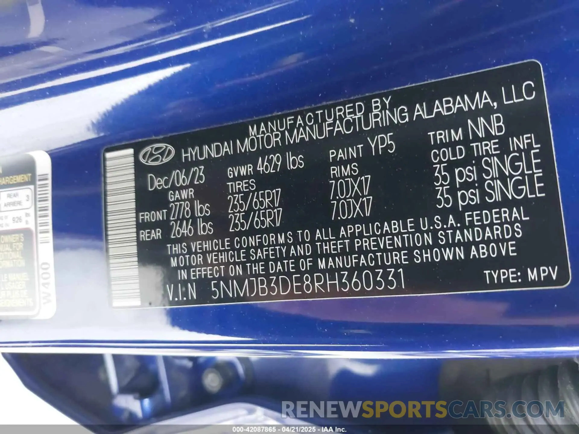 9 Photograph of a damaged car 5NMJB3DE8RH360331 HYUNDAI TUCSON 2024