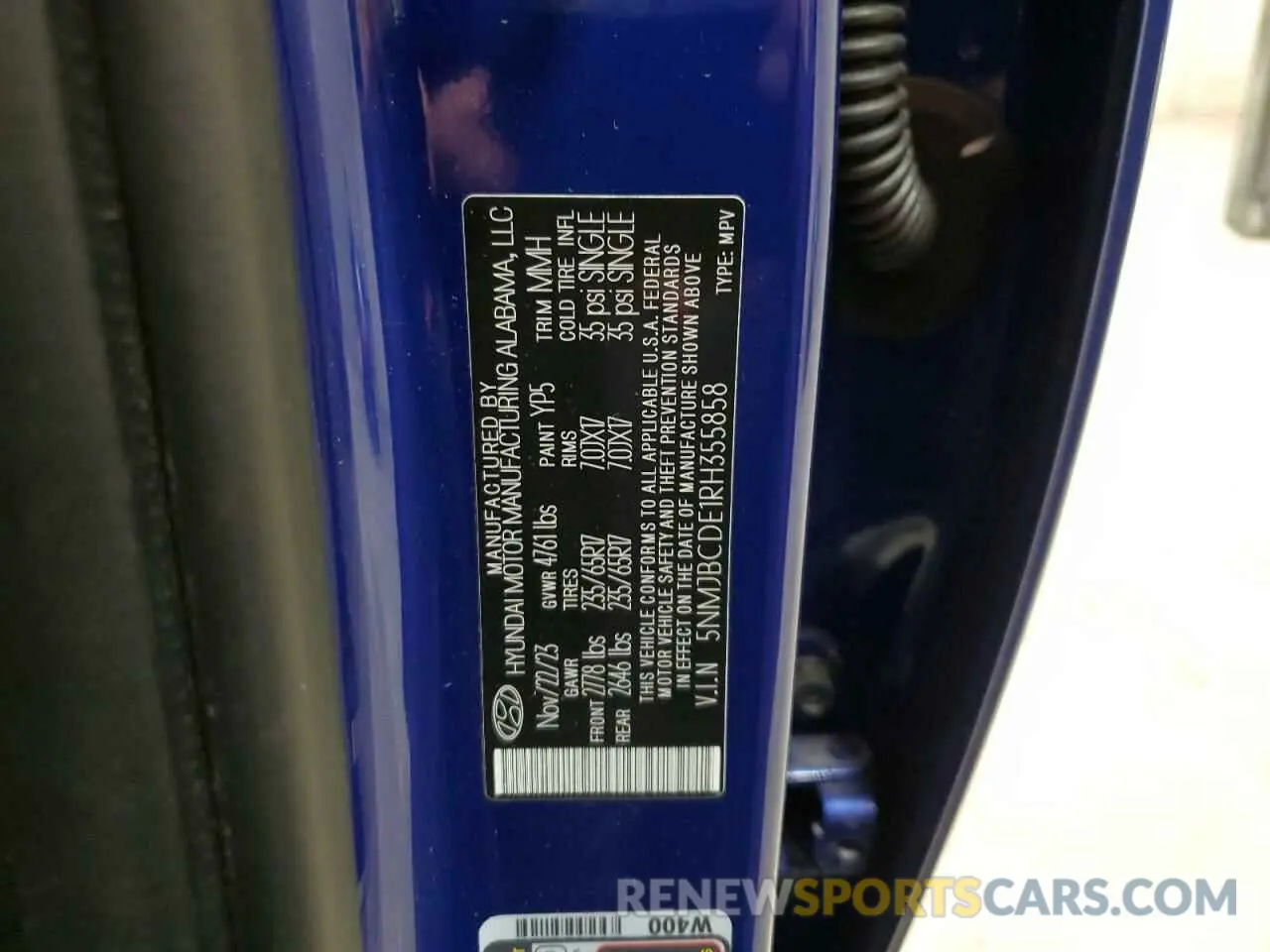 13 Photograph of a damaged car 5NMJBCDE1RH355858 HYUNDAI TUCSON 2024