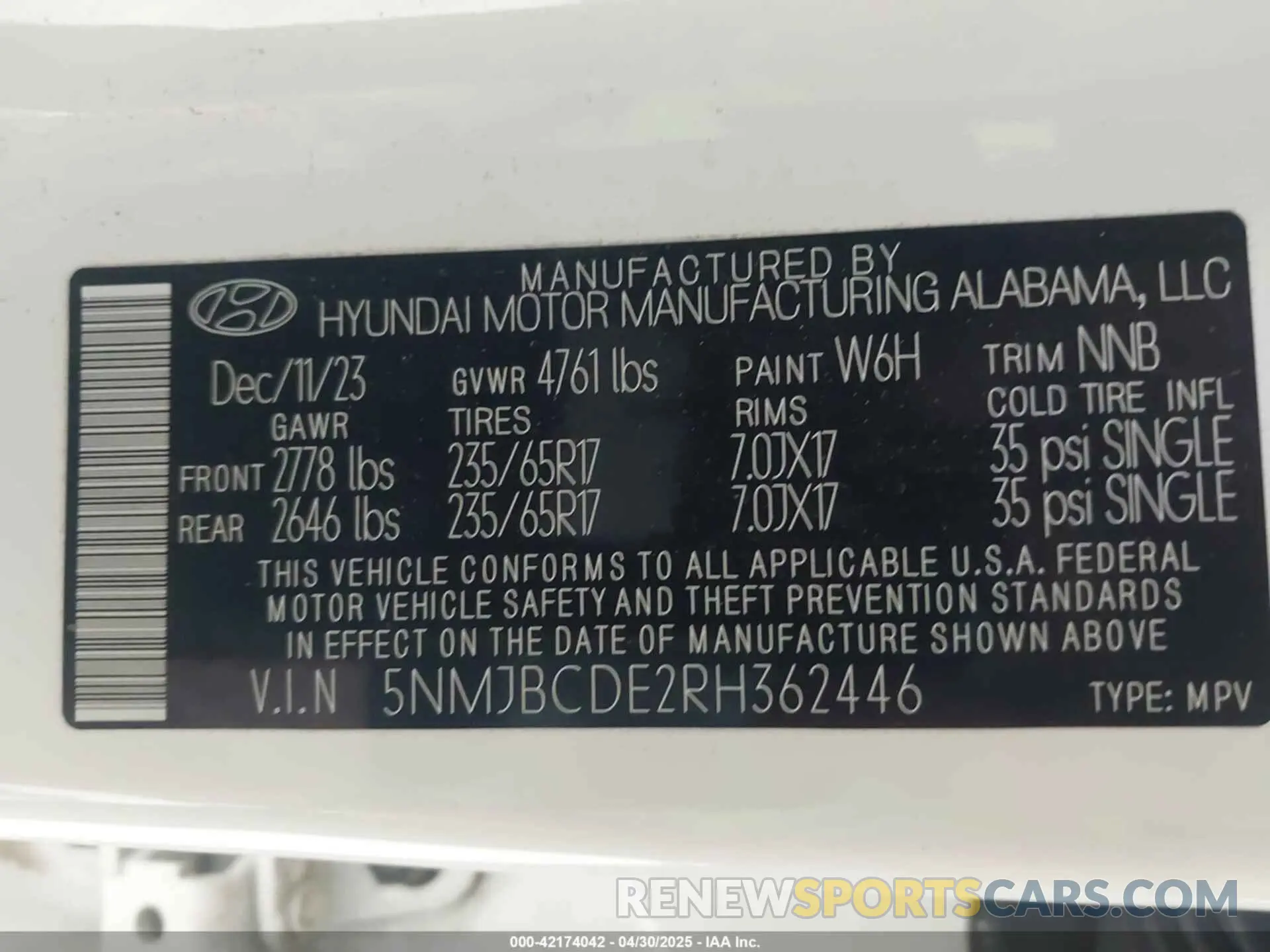 9 Photograph of a damaged car 5NMJBCDE2RH362446 HYUNDAI TUCSON 2024
