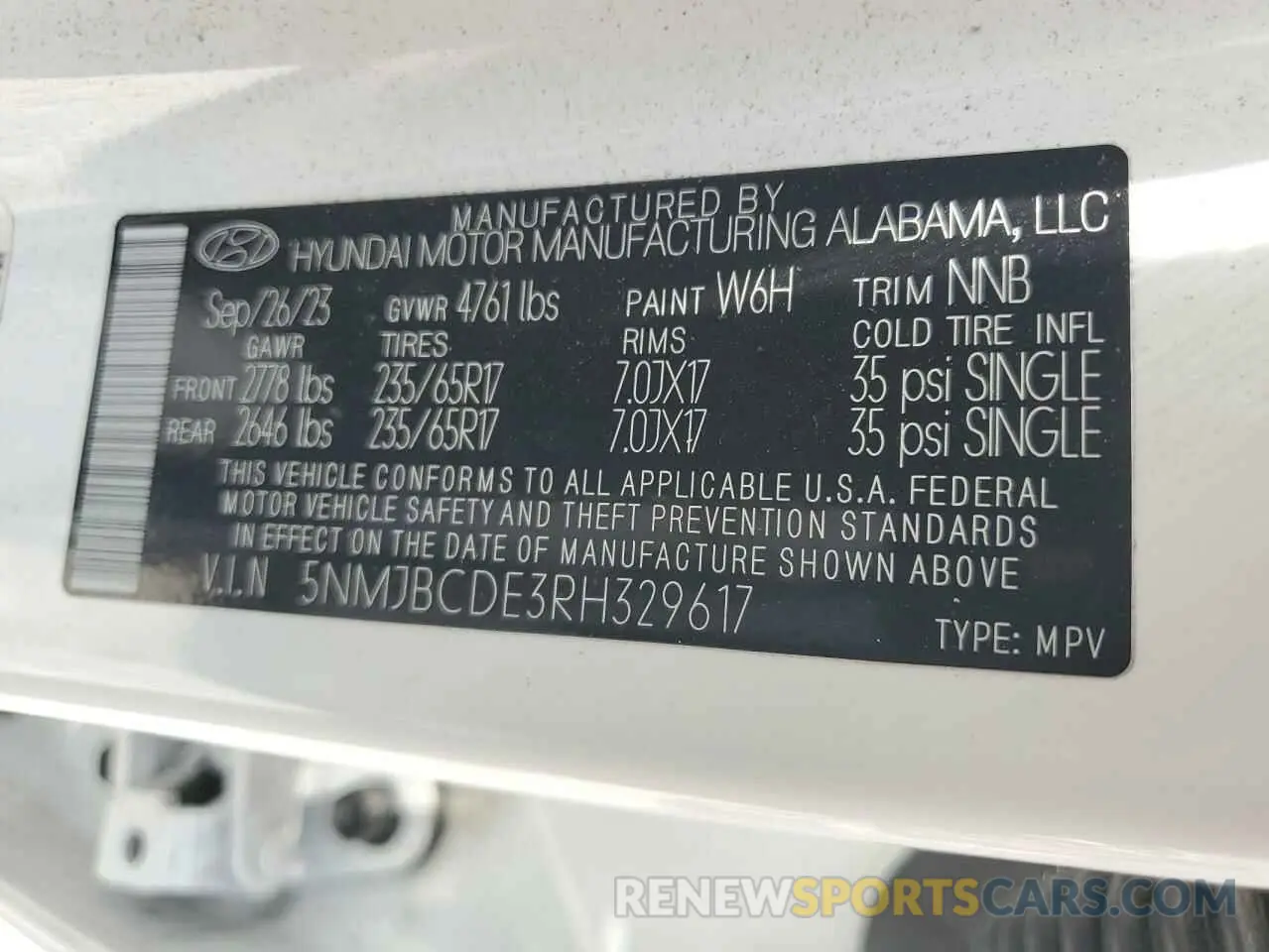 14 Photograph of a damaged car 5NMJBCDE3RH329617 HYUNDAI TUCSON 2024