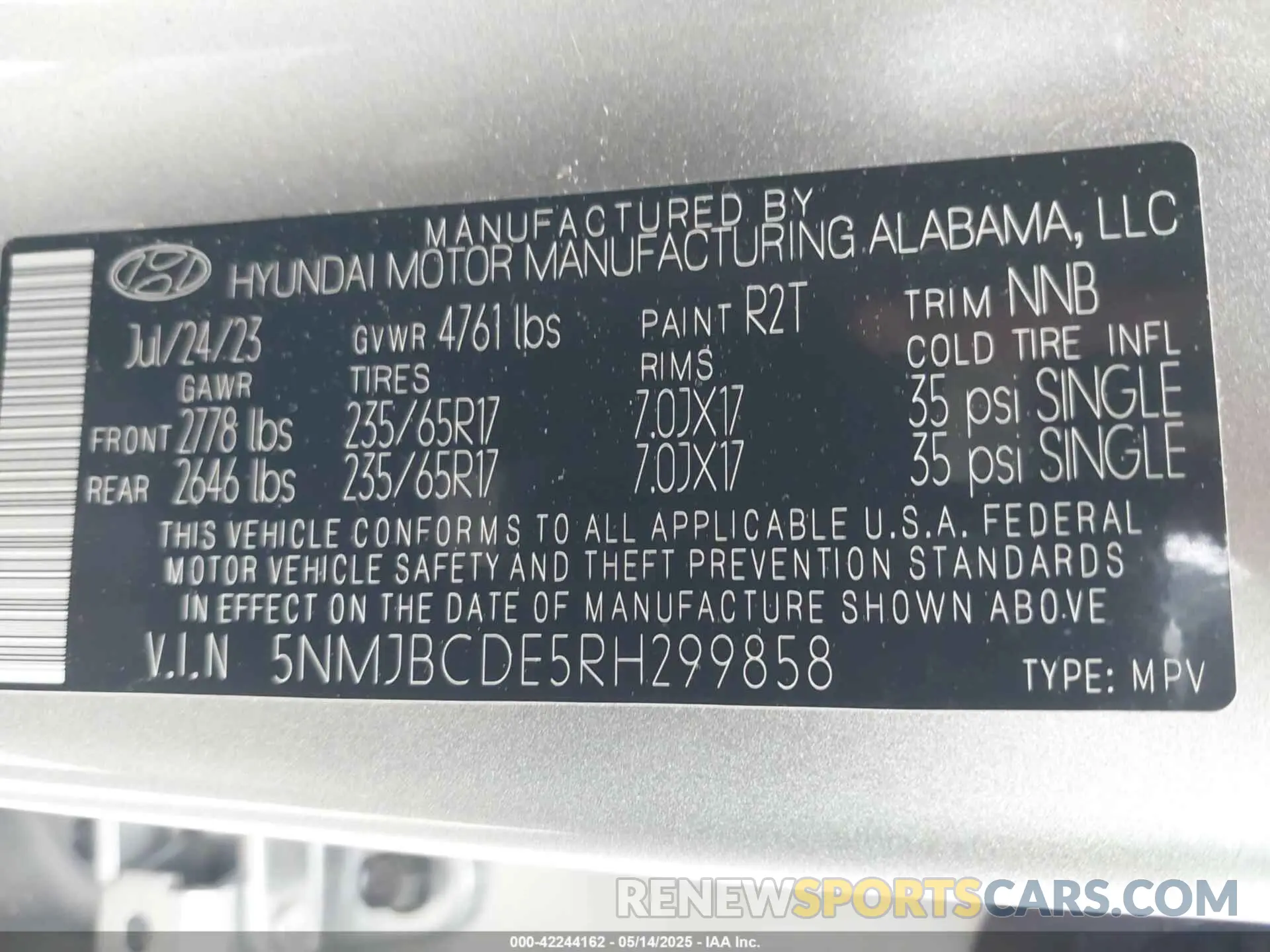 9 Photograph of a damaged car 5NMJBCDE5RH299858 HYUNDAI TUCSON 2024