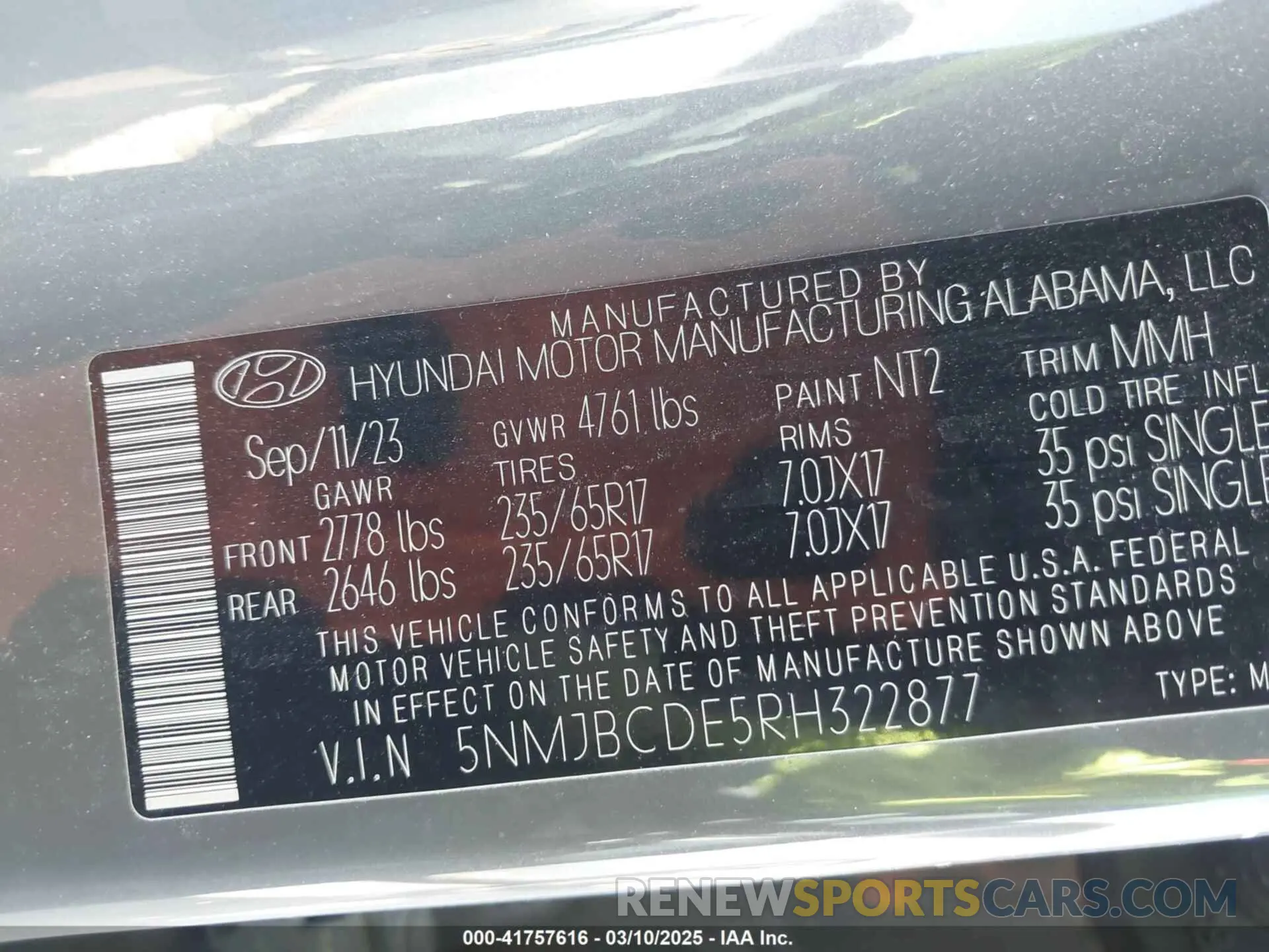 9 Photograph of a damaged car 5NMJBCDE5RH322877 HYUNDAI TUCSON 2024