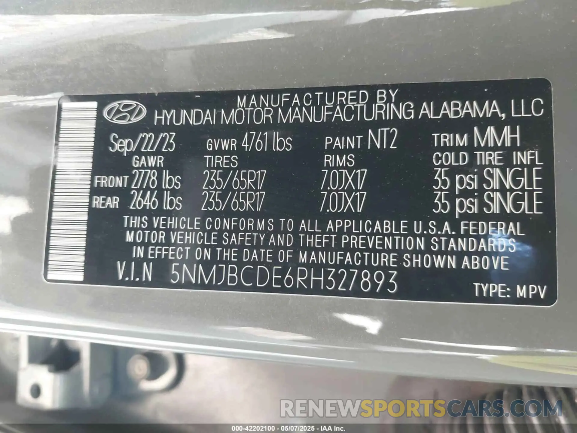 9 Photograph of a damaged car 5NMJBCDE6RH327893 HYUNDAI TUCSON 2024