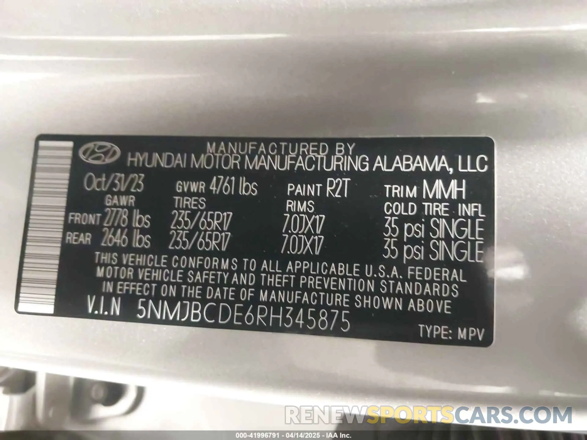 9 Photograph of a damaged car 5NMJBCDE6RH345875 HYUNDAI TUCSON 2024