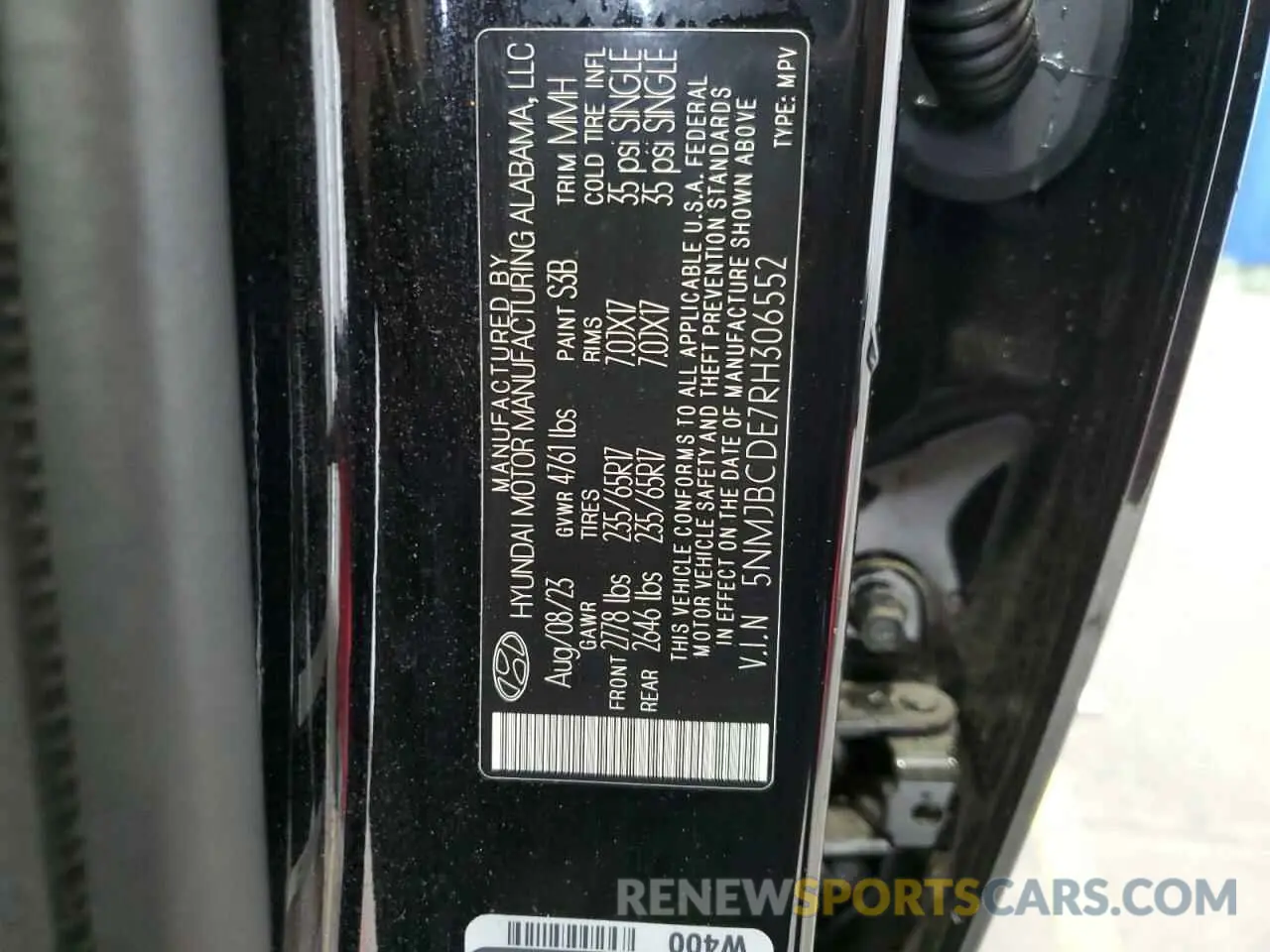 14 Photograph of a damaged car 5NMJBCDE7RH306552 HYUNDAI TUCSON 2024