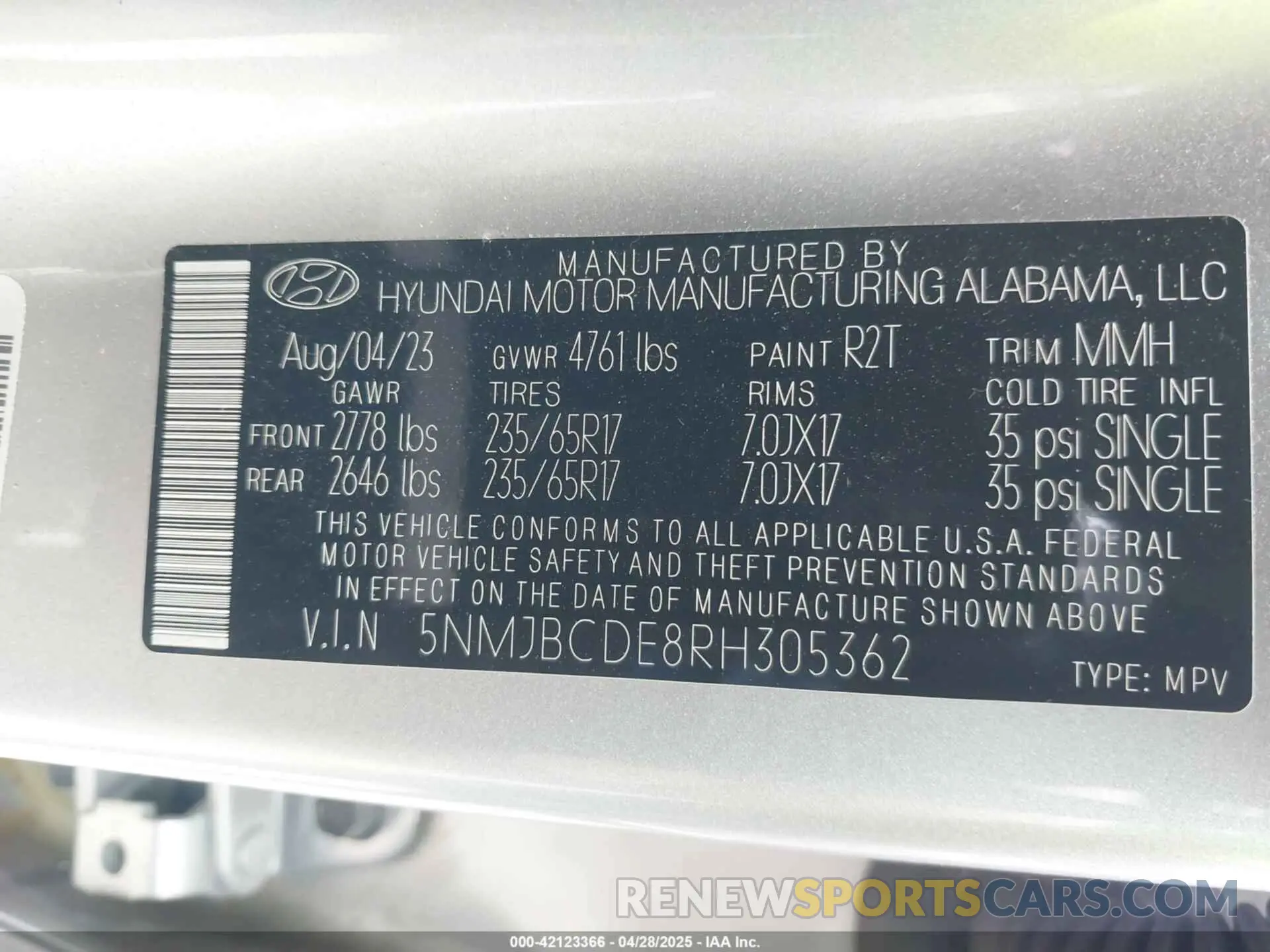 9 Photograph of a damaged car 5NMJBCDE8RH305362 HYUNDAI TUCSON 2024