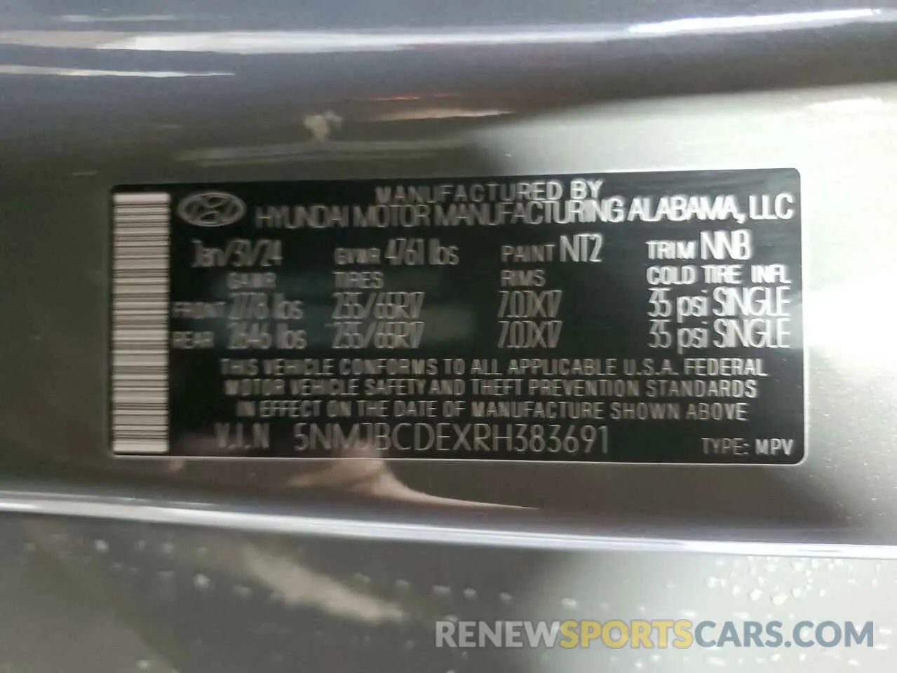 13 Photograph of a damaged car 5NMJBCDEXRH383691 HYUNDAI TUCSON 2024