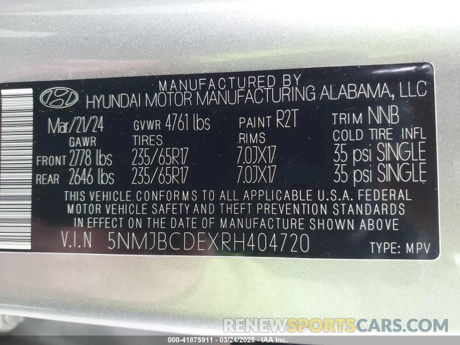 9 Photograph of a damaged car 5NMJBCDEXRH404720 HYUNDAI TUCSON 2024