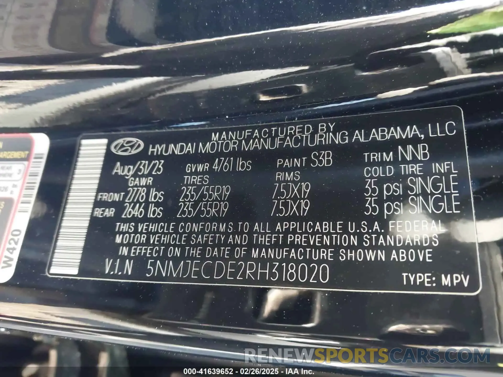 9 Photograph of a damaged car 5NMJECDE2RH318020 HYUNDAI TUCSON 2024