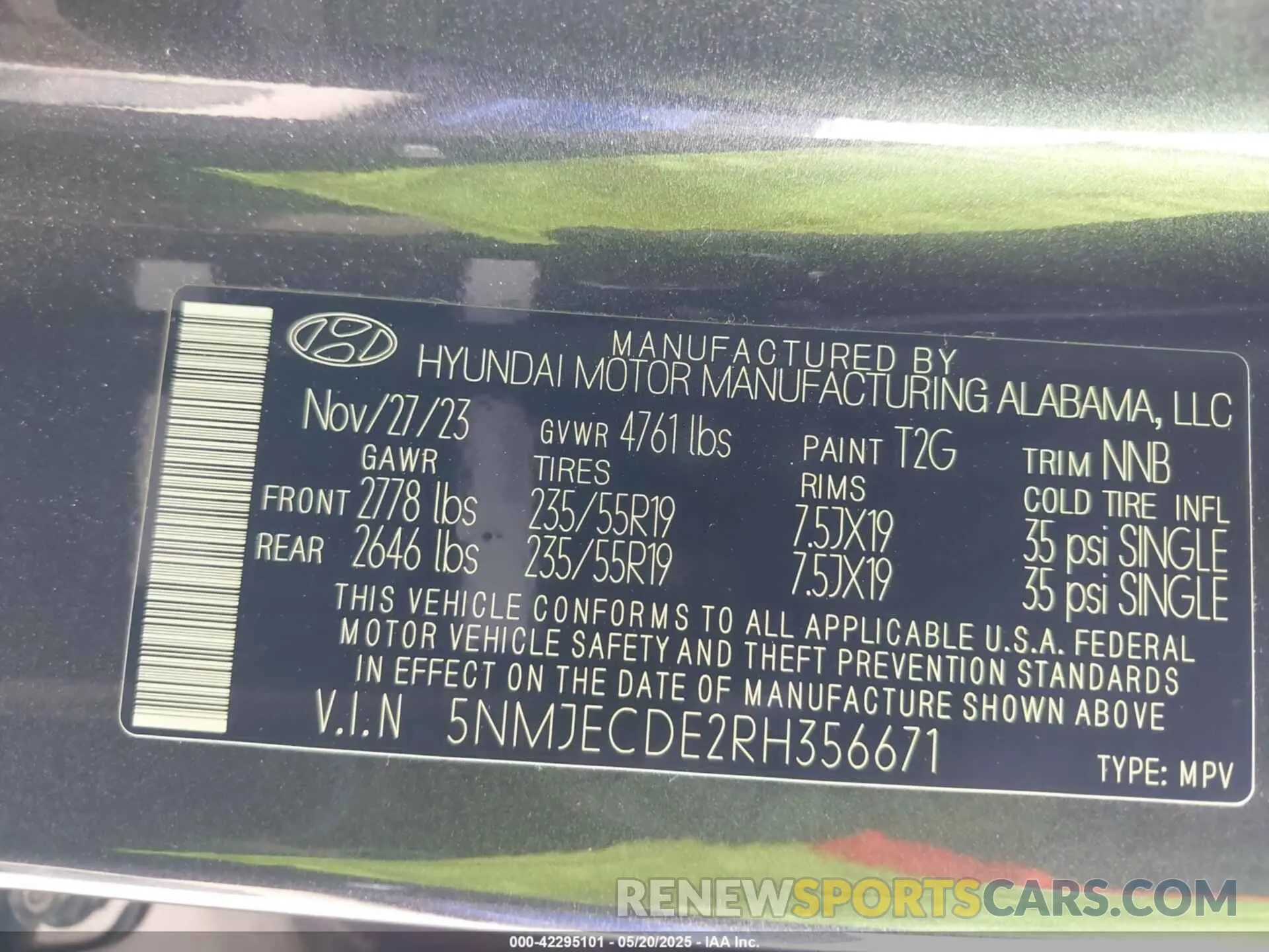 9 Photograph of a damaged car 5NMJECDE2RH356671 HYUNDAI TUCSON 2024