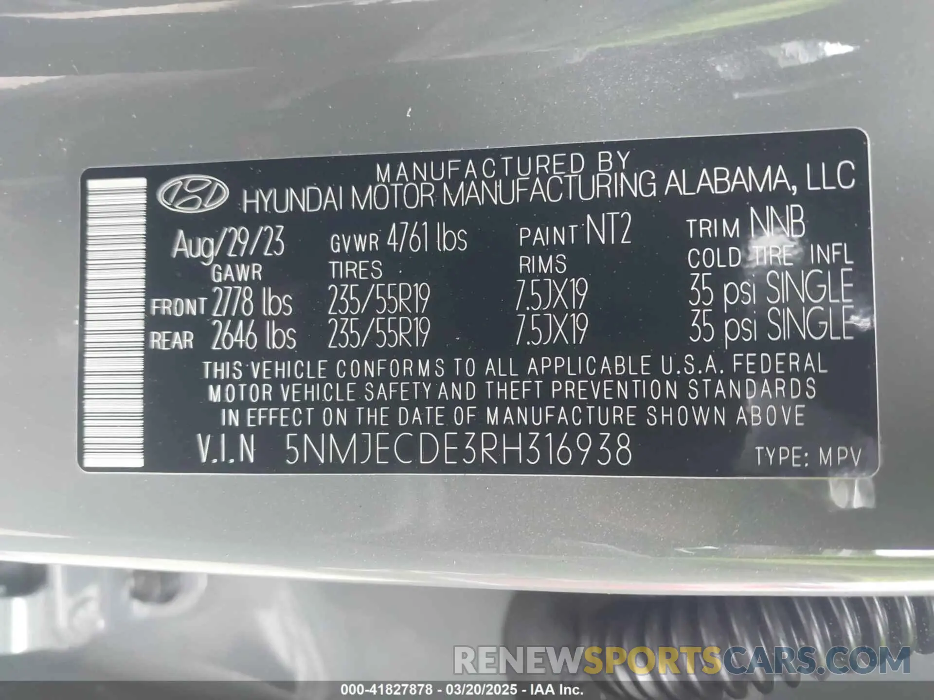 9 Photograph of a damaged car 5NMJECDE3RH316938 HYUNDAI TUCSON 2024