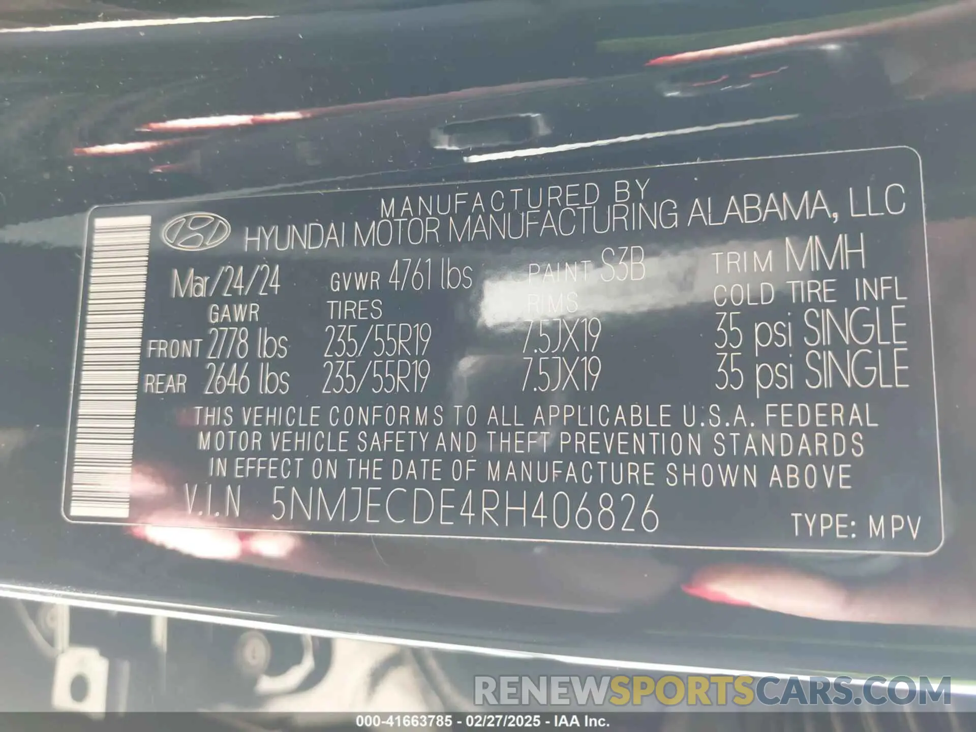 9 Photograph of a damaged car 5NMJECDE4RH406826 HYUNDAI TUCSON 2024