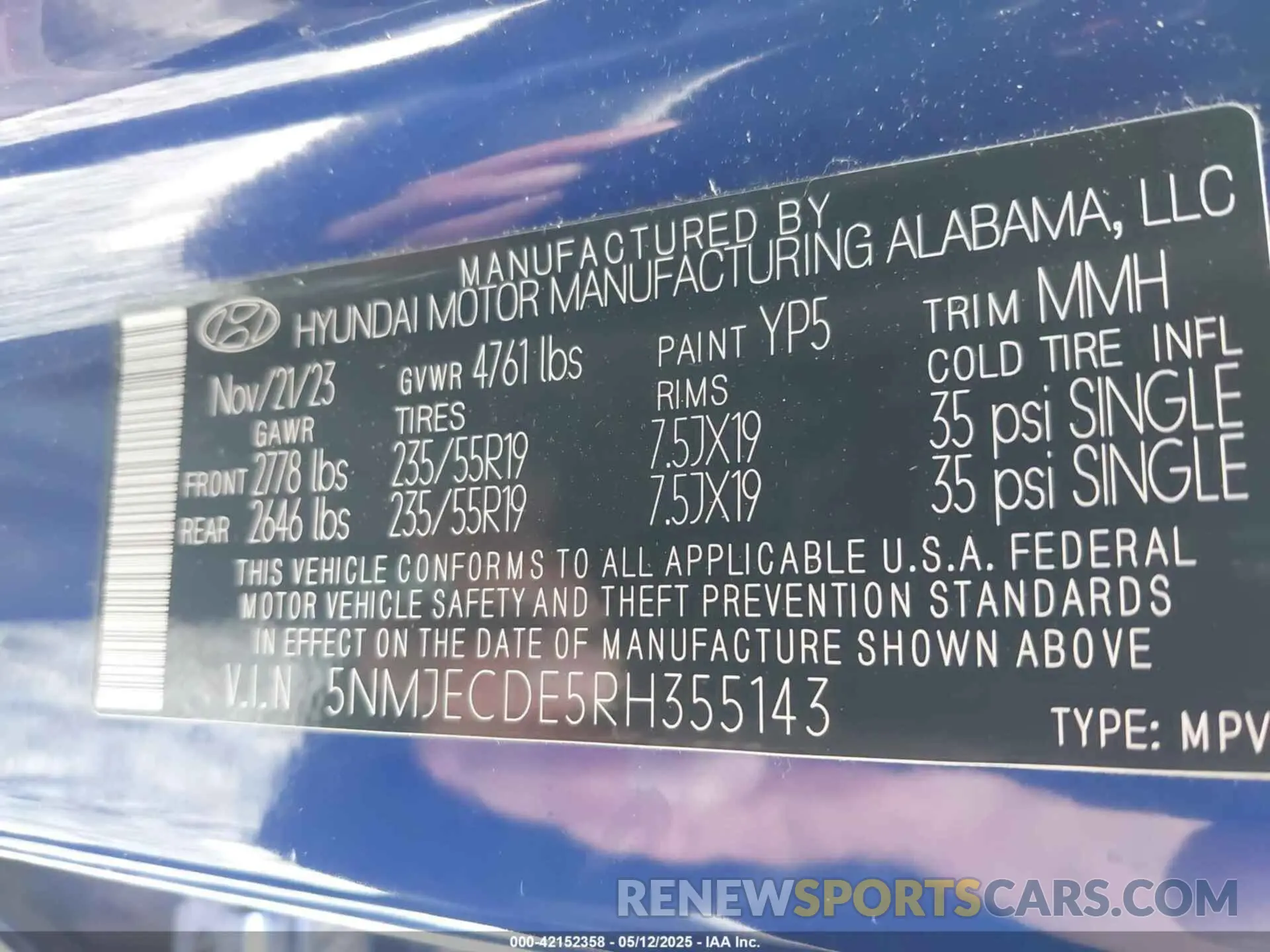 9 Photograph of a damaged car 5NMJECDE5RH355143 HYUNDAI TUCSON 2024