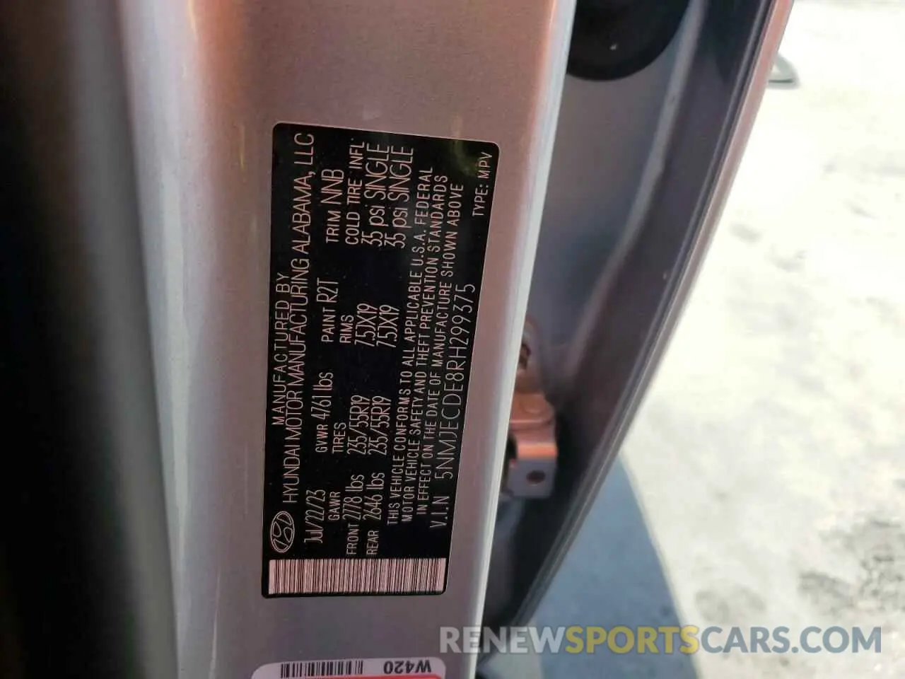 13 Photograph of a damaged car 5NMJECDE8RH299375 HYUNDAI TUCSON 2024