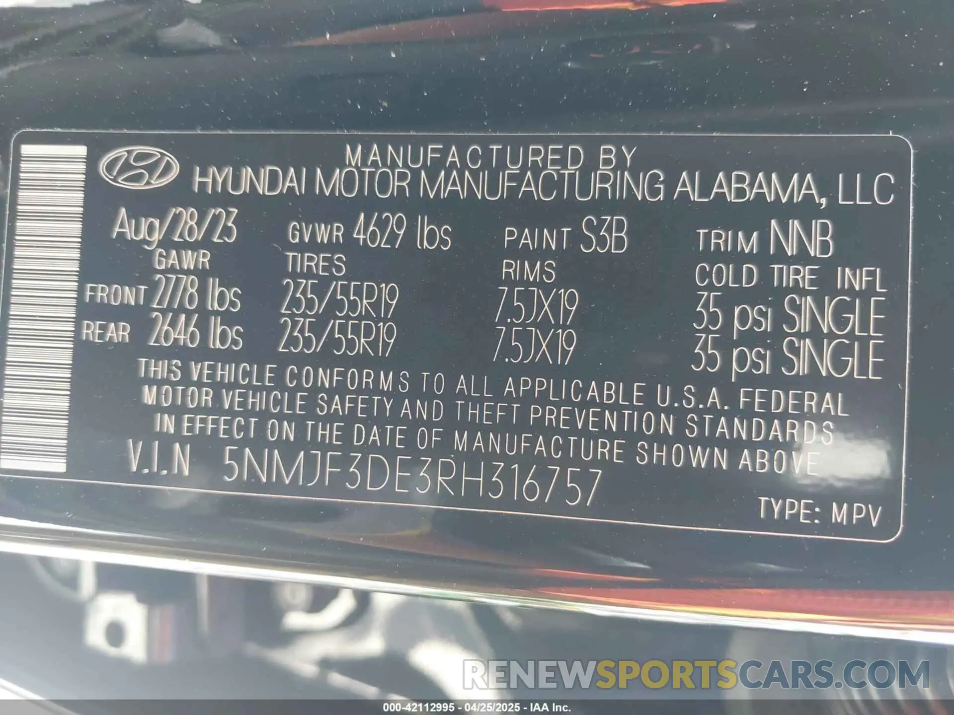 9 Photograph of a damaged car 5NMJF3DE3RH316757 HYUNDAI TUCSON 2024