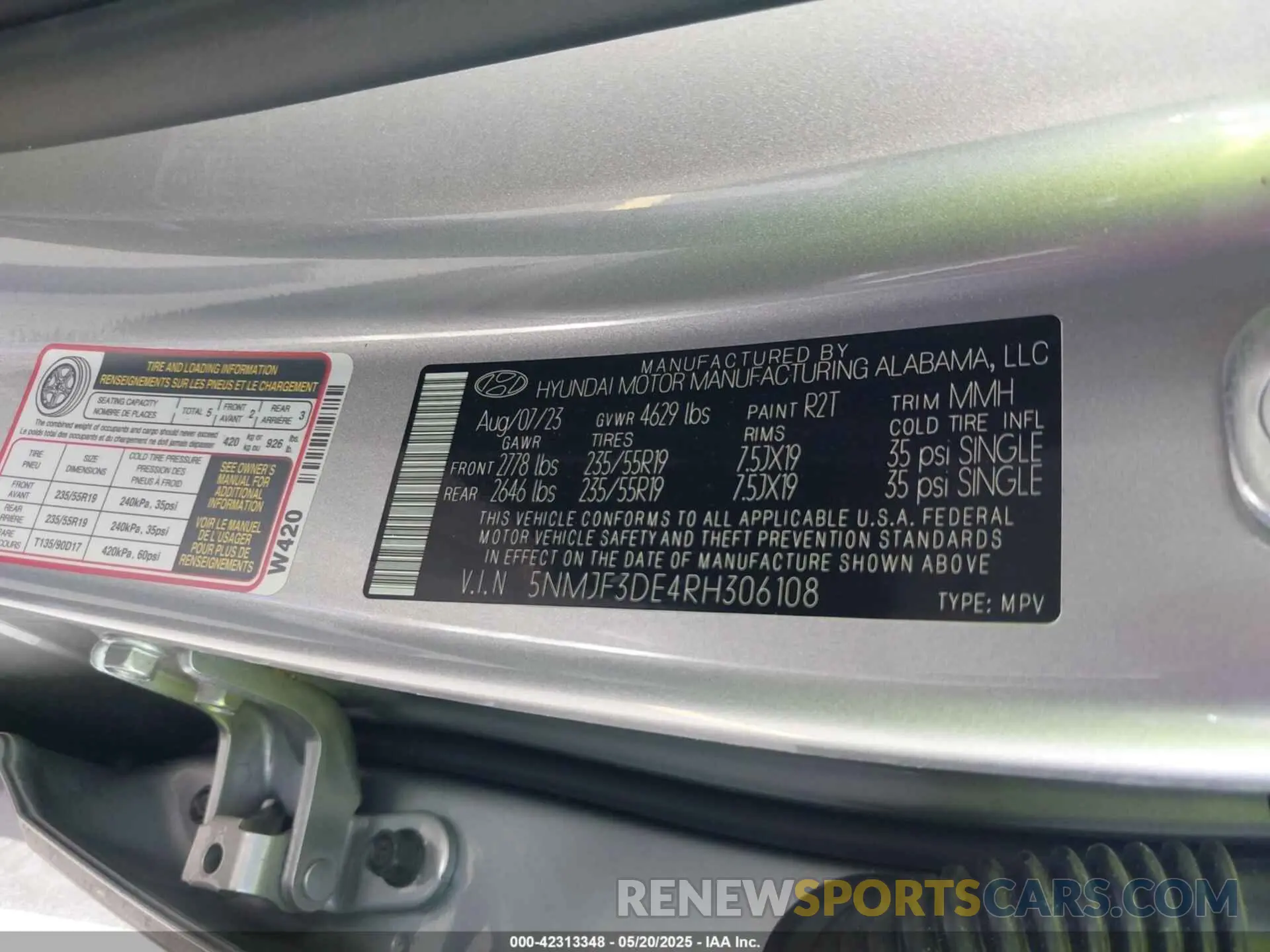9 Photograph of a damaged car 5NMJF3DE4RH306108 HYUNDAI TUCSON 2024