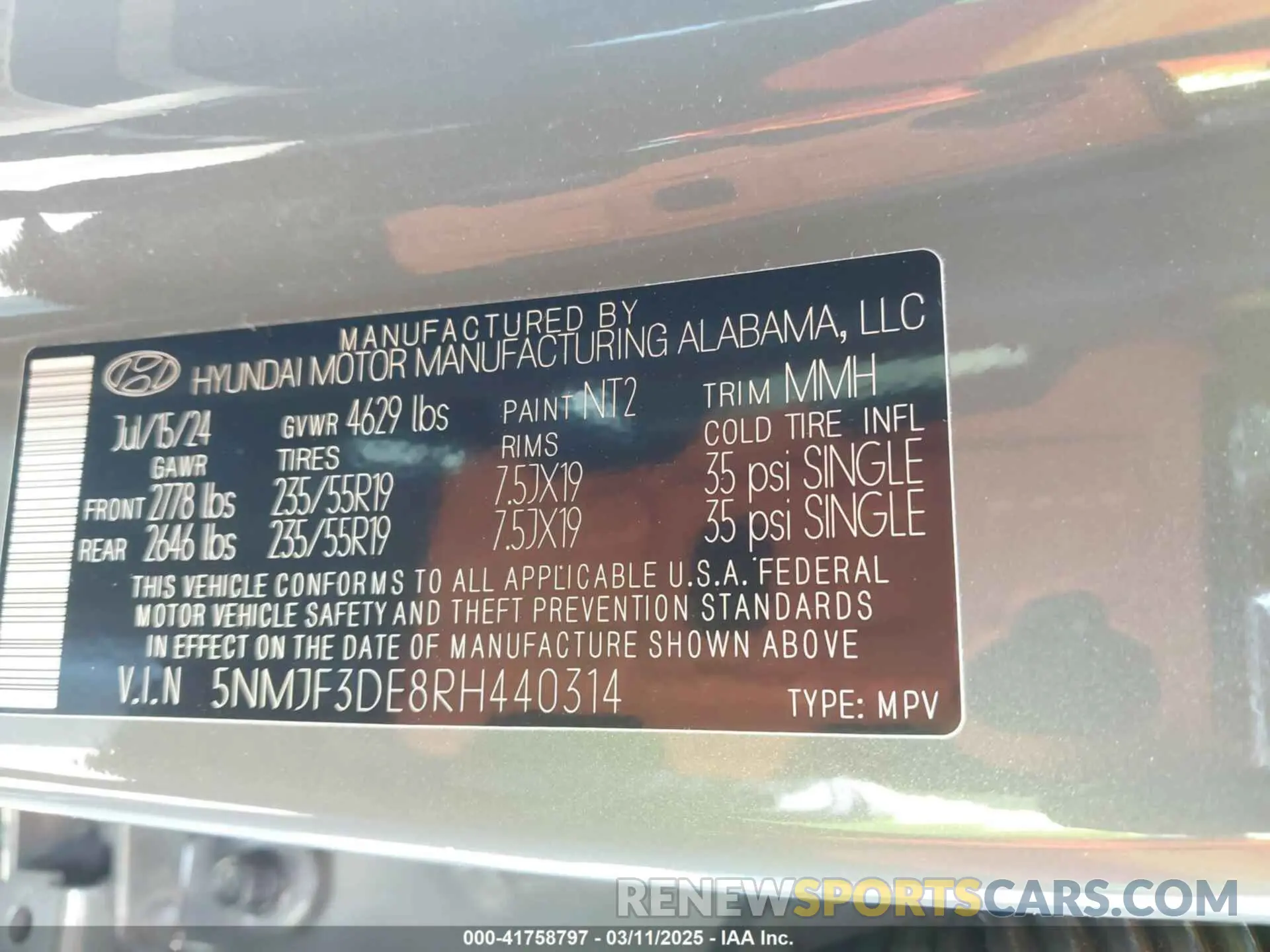 9 Photograph of a damaged car 5NMJF3DE8RH440314 HYUNDAI TUCSON 2024