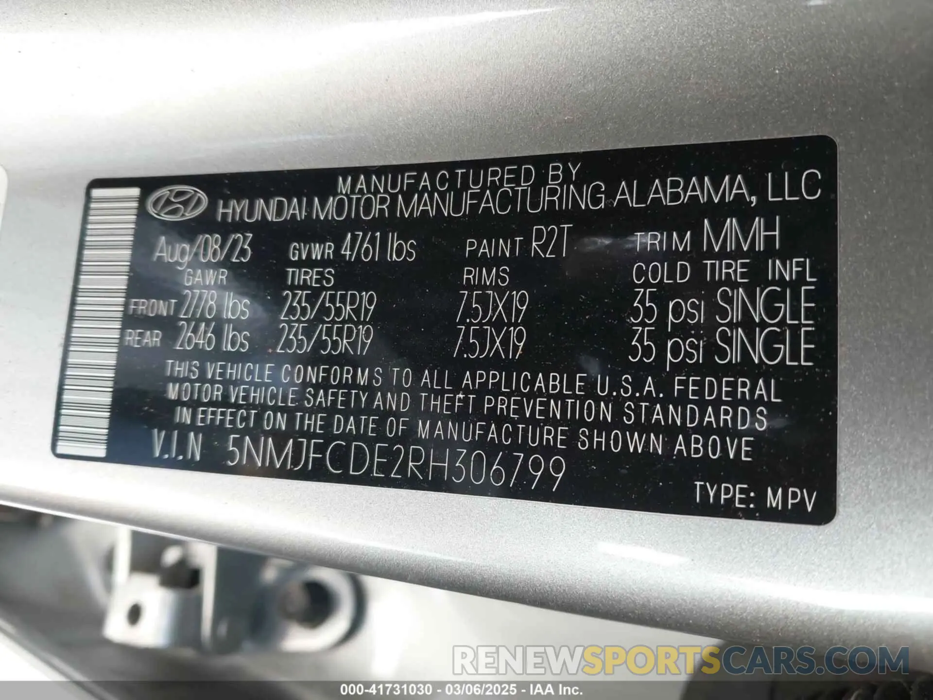 9 Photograph of a damaged car 5NMJFCDE2RH306799 HYUNDAI TUCSON 2024