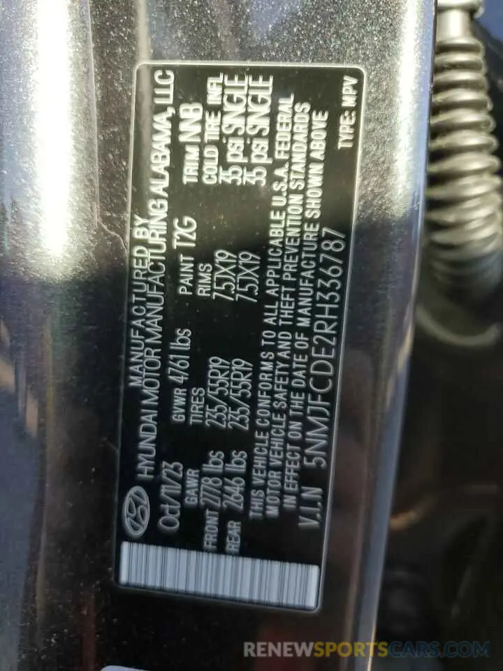 13 Photograph of a damaged car 5NMJFCDE2RH336787 HYUNDAI TUCSON 2024
