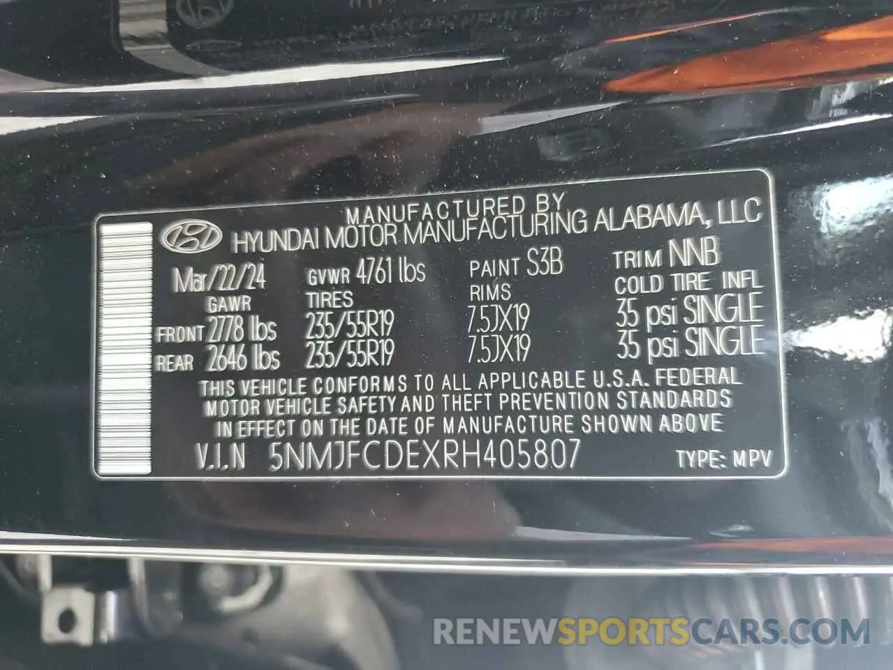 13 Photograph of a damaged car 5NMJFCDEXRH405807 HYUNDAI TUCSON 2024