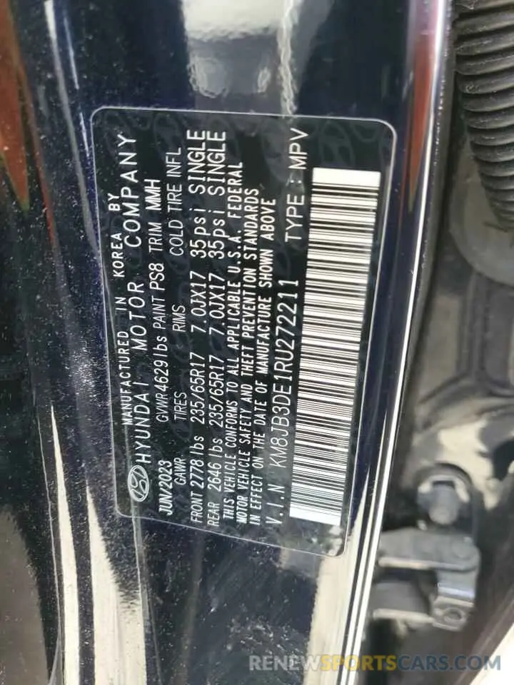 14 Photograph of a damaged car KM8JB3DE1RU272211 HYUNDAI TUCSON 2024